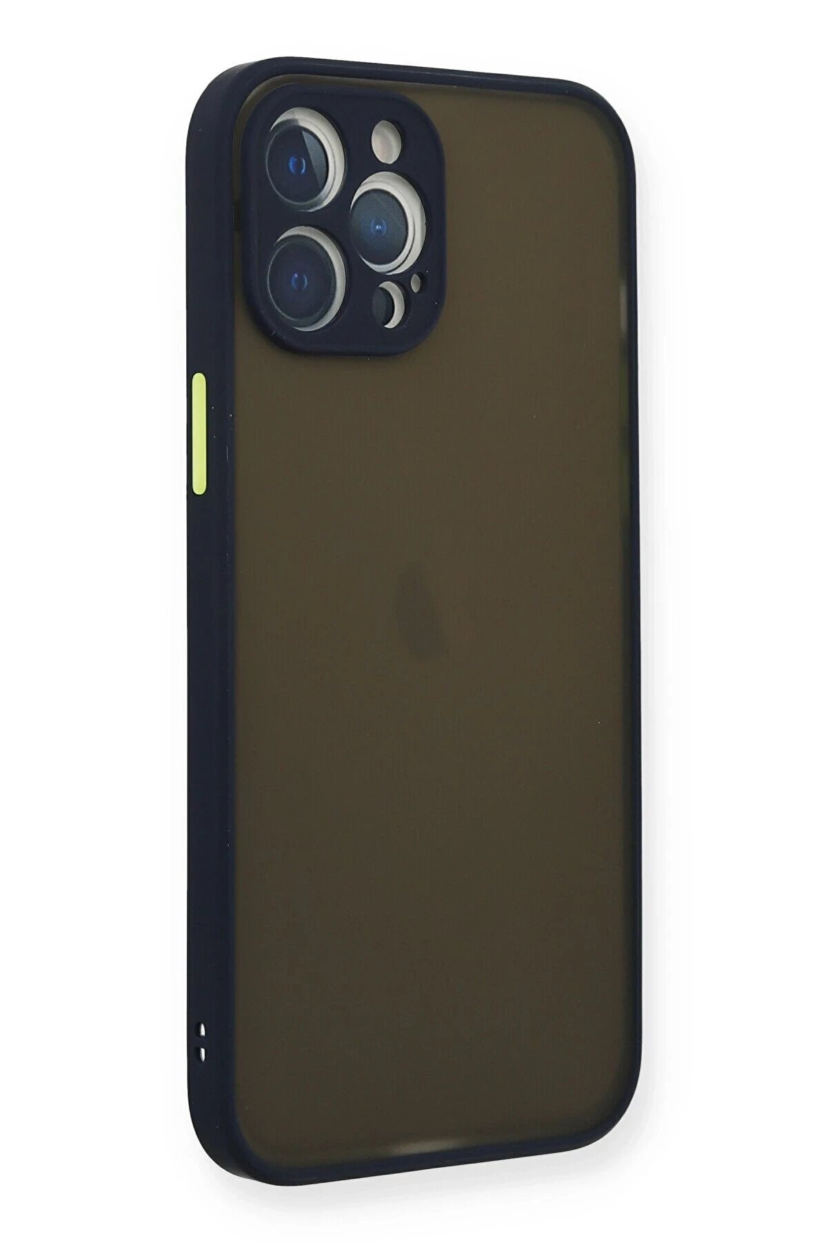 İphone 12 Pro Kılıf Montreal Si̇li̇kon Kapak - Laci̇vert - Dropx5727-8018