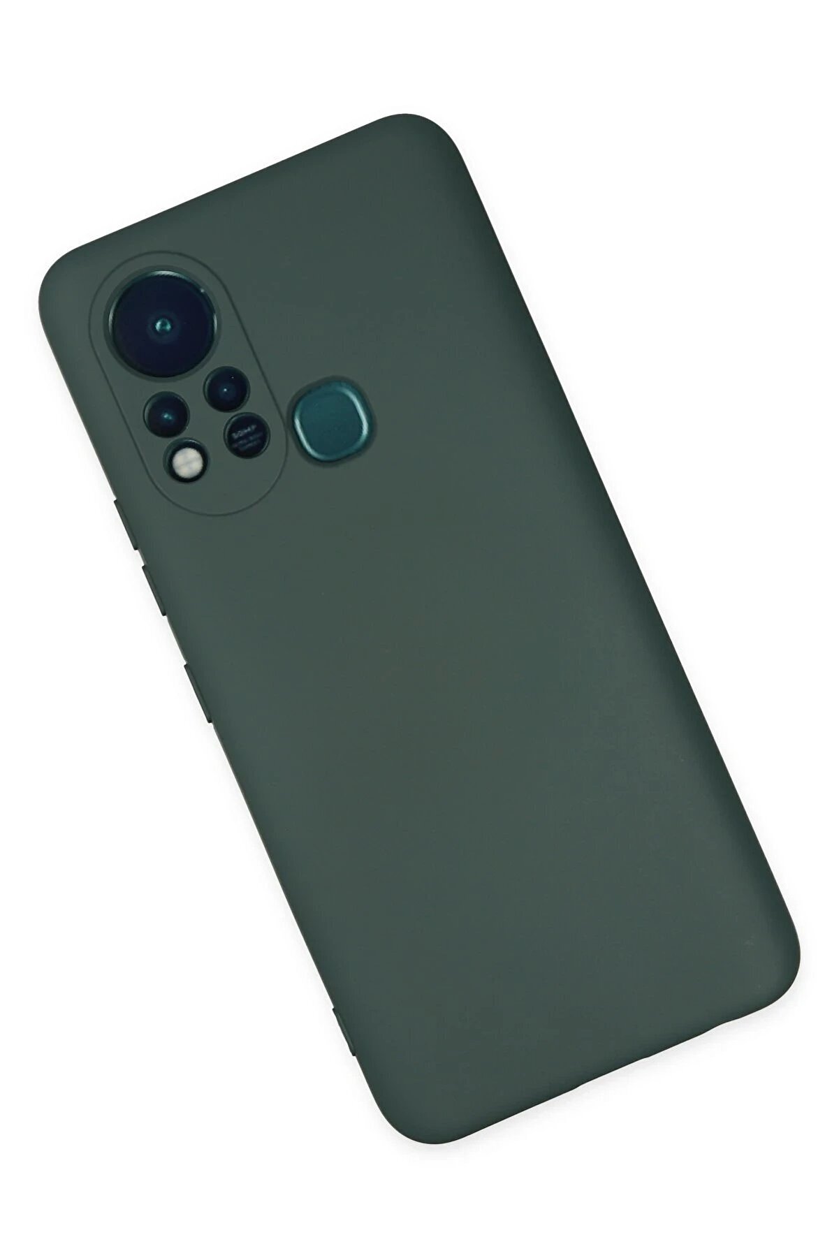 İnfi̇ni̇x Hot 11S Kılıf Nano İçi̇ Kadi̇fe Si̇li̇kon - Koyu Yeşi̇l - Dropx5839-2721
