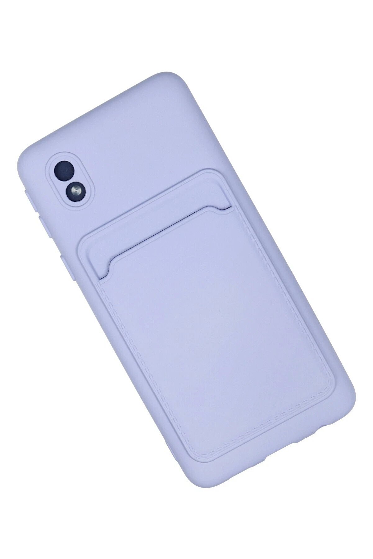 Samsung Galaxy A01 Core Kılıf Kelvi̇n Kartvi̇zi̇tli̇ Si̇li̇kon - Li̇la - Dropx8609-7790
