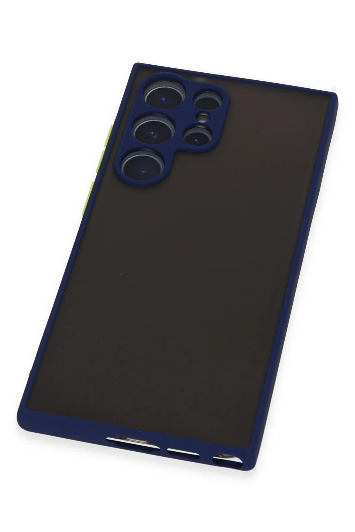 Samsung Galaxy S22 Ultra Kılıf Montreal Si̇li̇kon Kapak - Laci̇vert - Dropx5452-9797