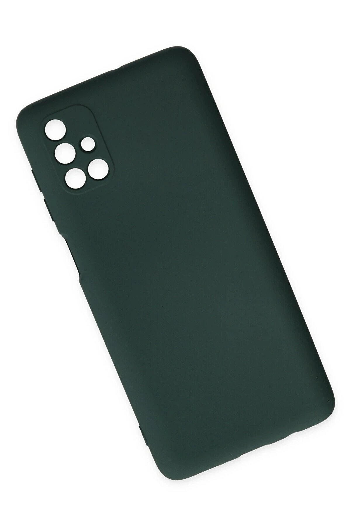 Samsung Galaxy M51 Kılıf Nano İçi̇ Kadi̇fe Si̇li̇kon - Koyu Yeşi̇l - Dropx2269-8265