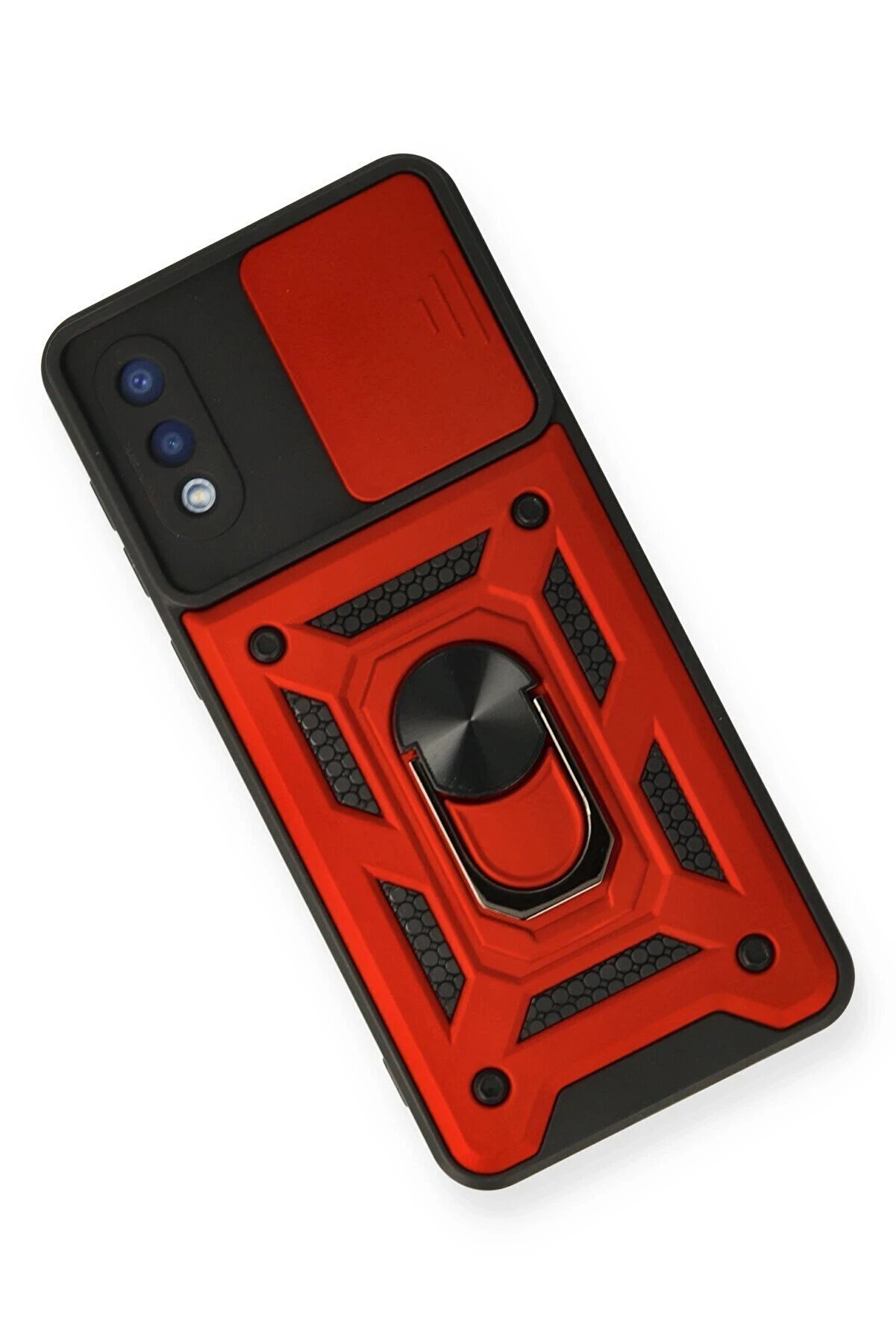 Samsung Galaxy A02 Kılıf Pars Lens Y&uuml;z&uuml;kl&uuml; Si̇li̇kon - Kırmızı - Dropx4973-5584