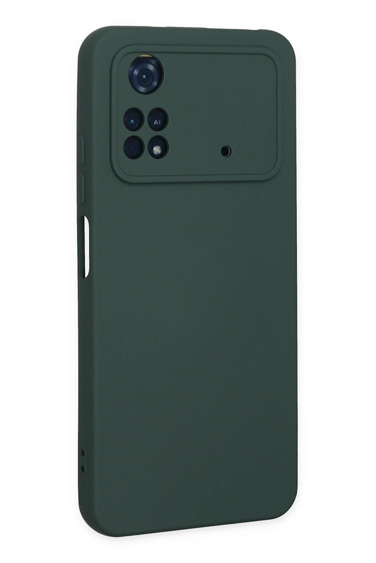 Xi̇aomi̇ Poco M4 Pro 4G Kılıf Nano İ&ccedil;i̇ Kadi̇fe Si̇li̇kon - Koyu Yeşi̇l - Dropx3231-5057
