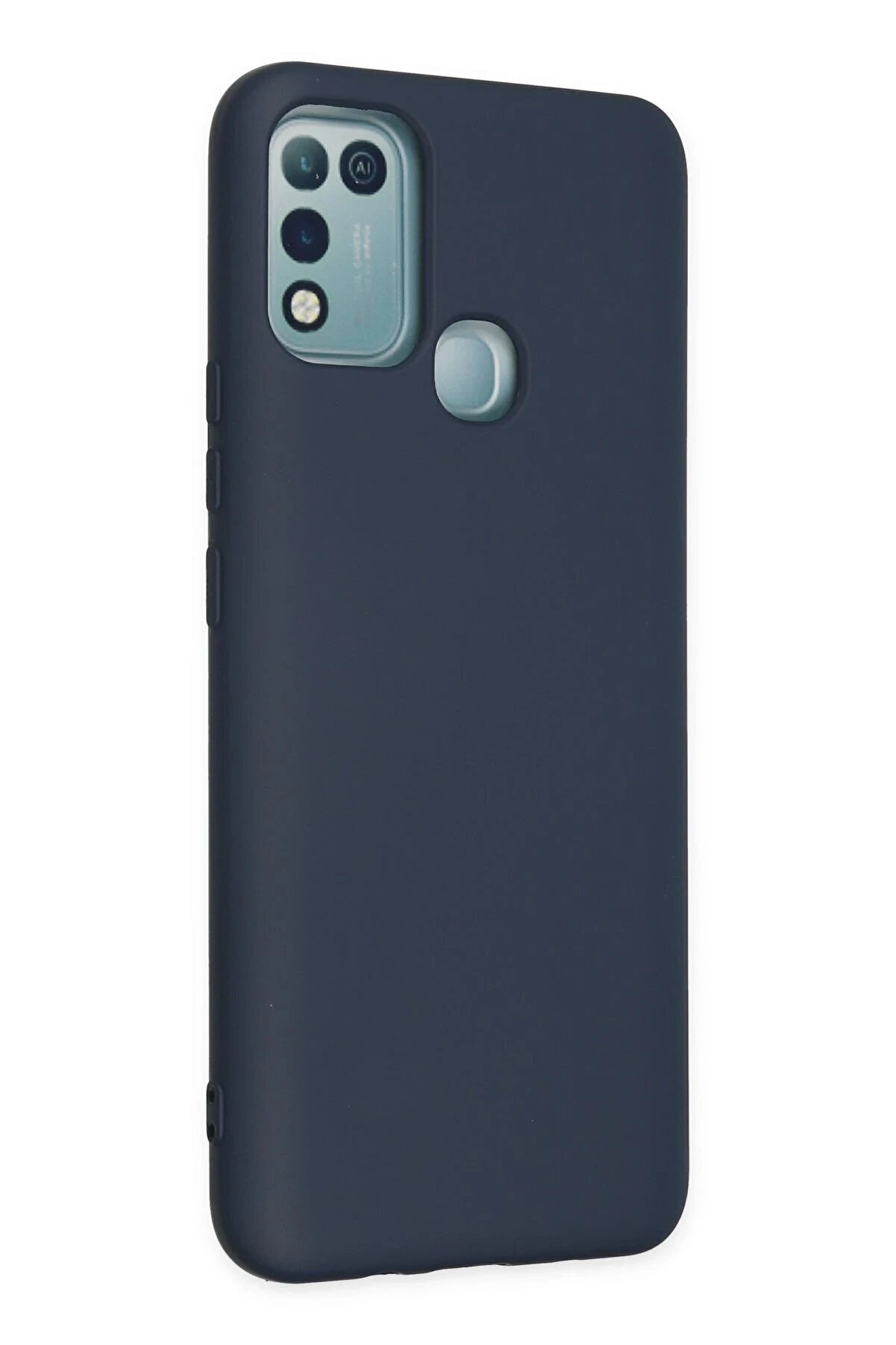 İnfi̇ni̇x Hot 10 Play Kılıf Nano İçi̇ Kadi̇fe Si̇li̇kon - Laci̇vert - Dropx5685-7572