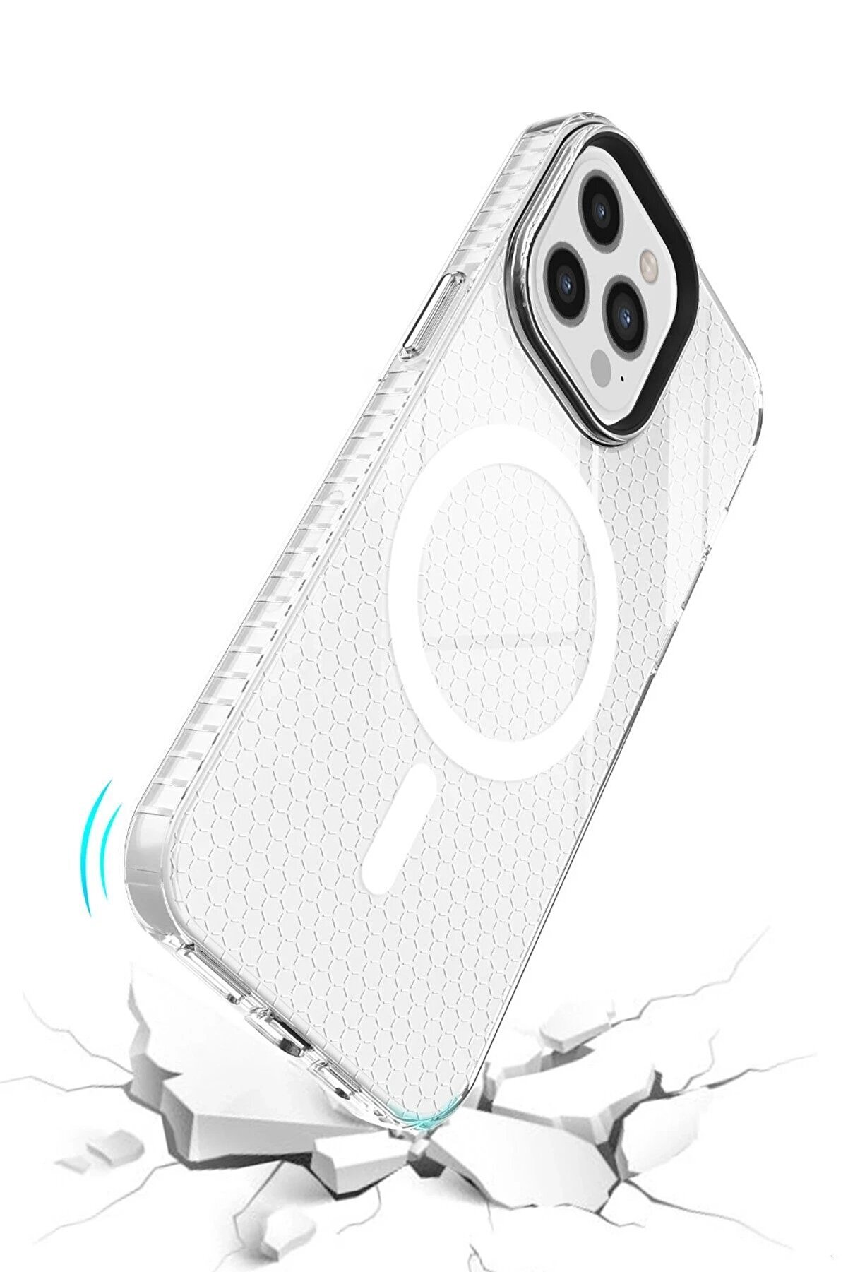 İphone 12 Pro Max Kılıf Beta Magneti̇csafe Si̇li̇kon - Şeffaf - Dropx1940-7291