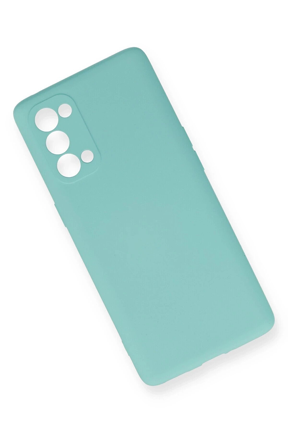 Oppo Reno 5 Pro Kılıf Nano İçi̇ Kadi̇fe Si̇li̇kon - Turkuaz - Dropx1497-3503