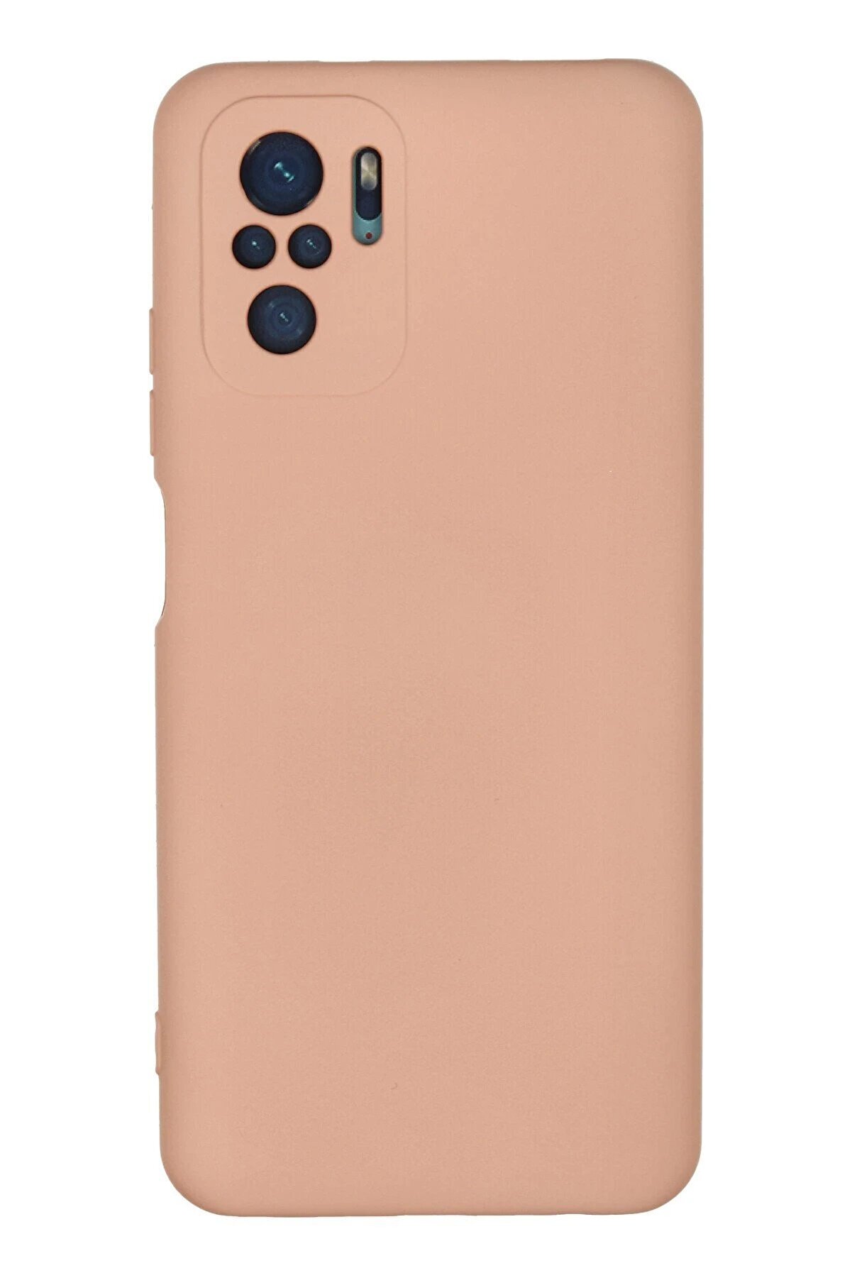 CepteToptan Xiaomi Redmi Note 10 Kılıf Nano içi Kadife Silikon - Pudra - DROPX2686-5299