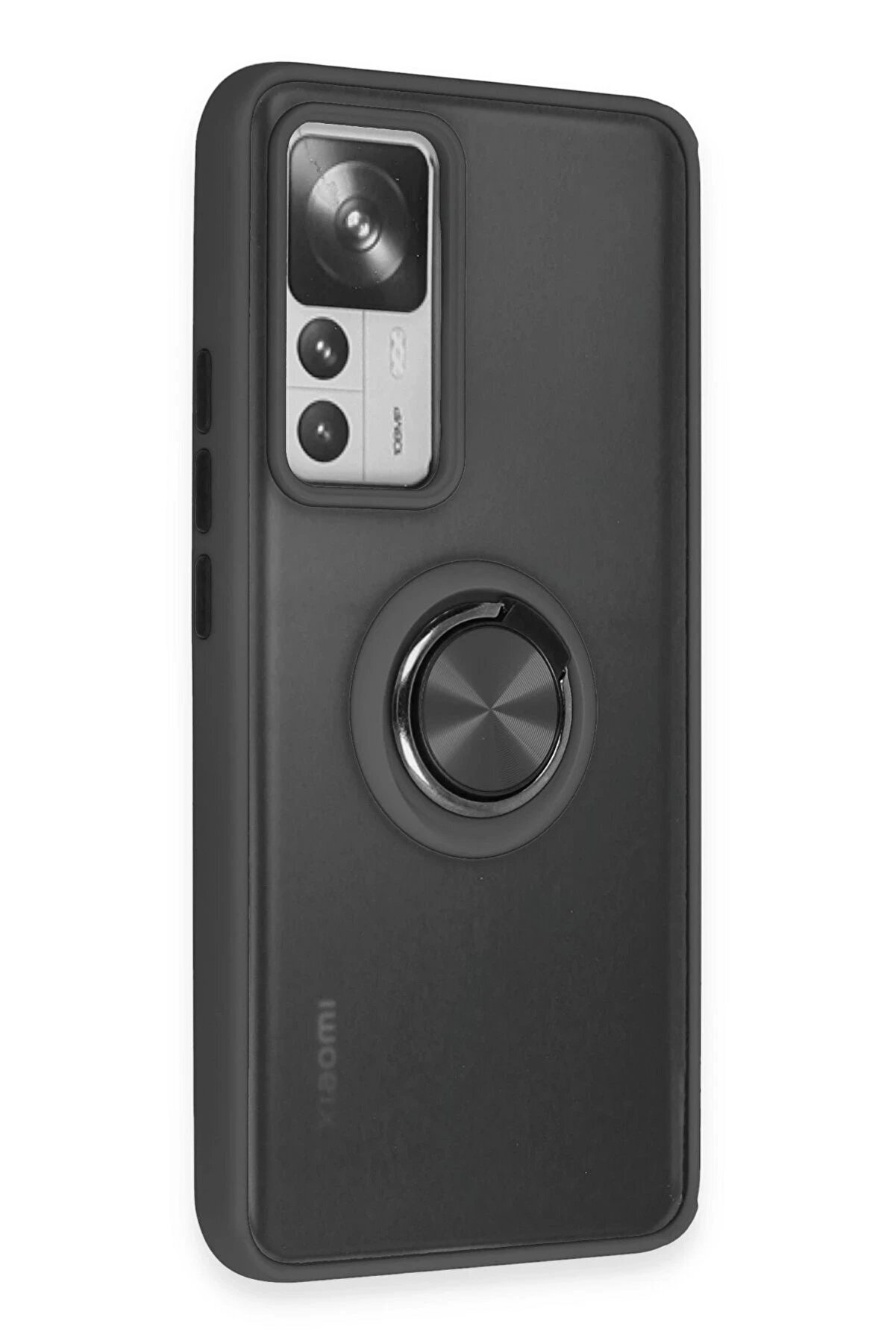 Xi̇aomi̇ Mi̇ 12T Pro Kılıf Montreal Yüzüklü Si̇li̇kon Kapak - Si̇yah - Dropx9366-3843