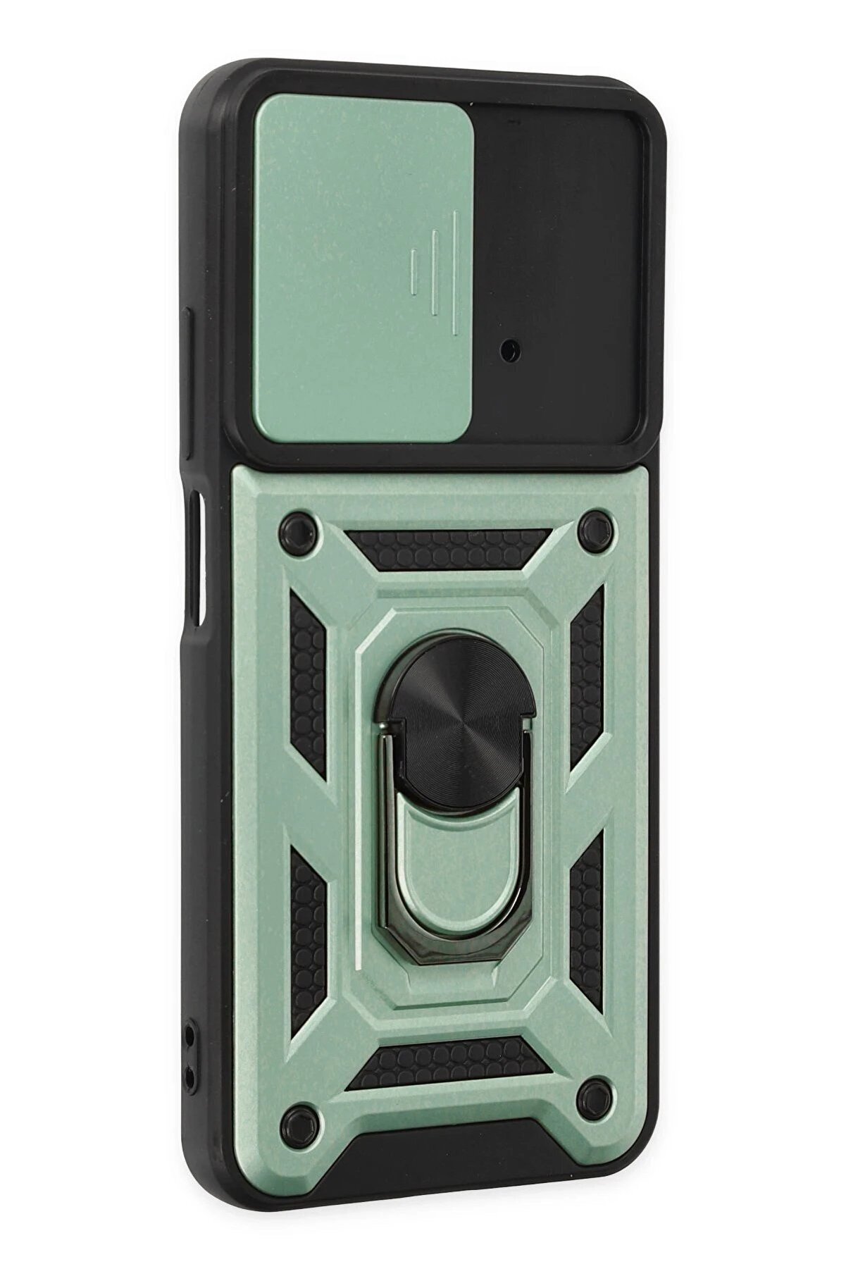 Xi̇aomi̇ Poco M4 Pro 4G Kılıf Pars Lens Yüzüklü Si̇li̇kon - Yeşi̇l - Dropx6209-9270