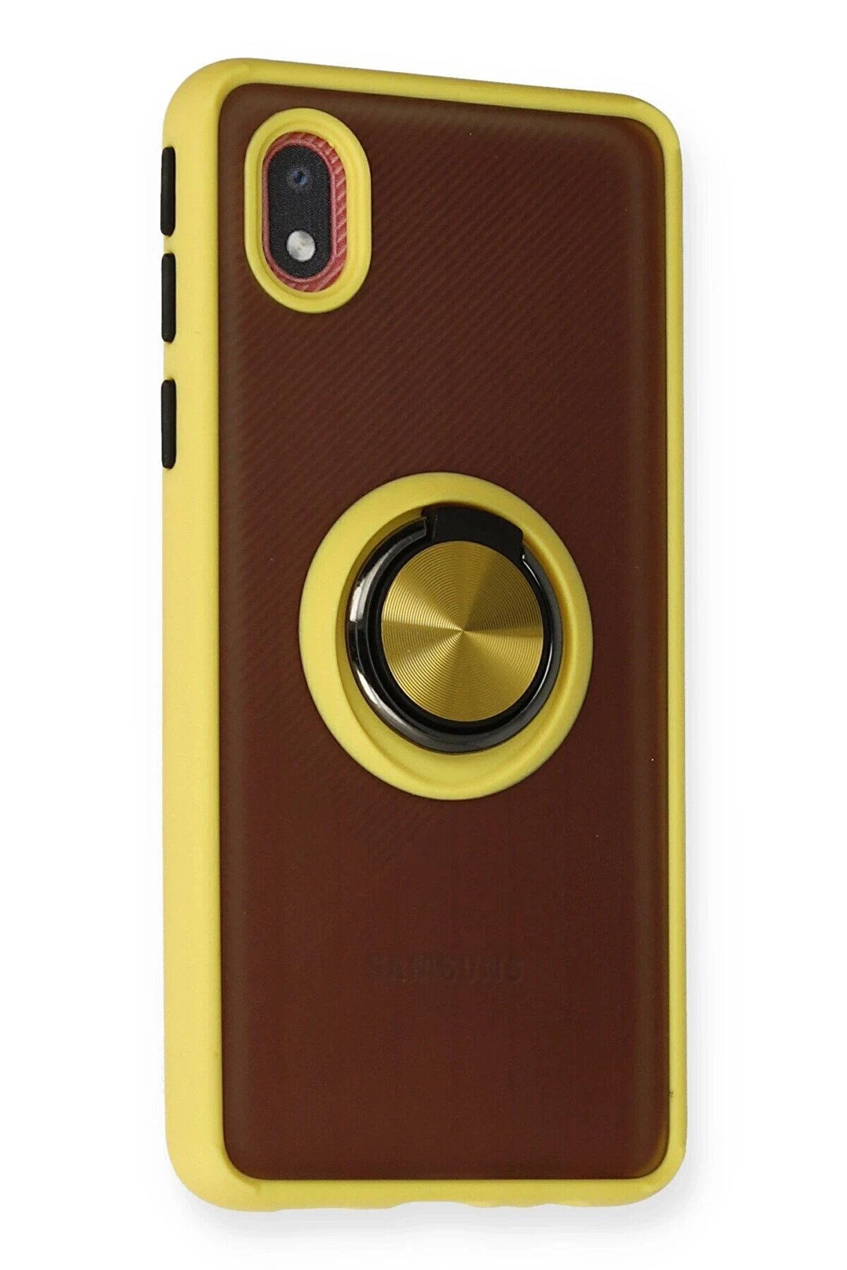 Samsung Galaxy A01 Core Kılıf Montreal Y&uuml;z&uuml;kl&uuml; Si̇li̇kon Kapak - Sarı - Dropx6454-1688