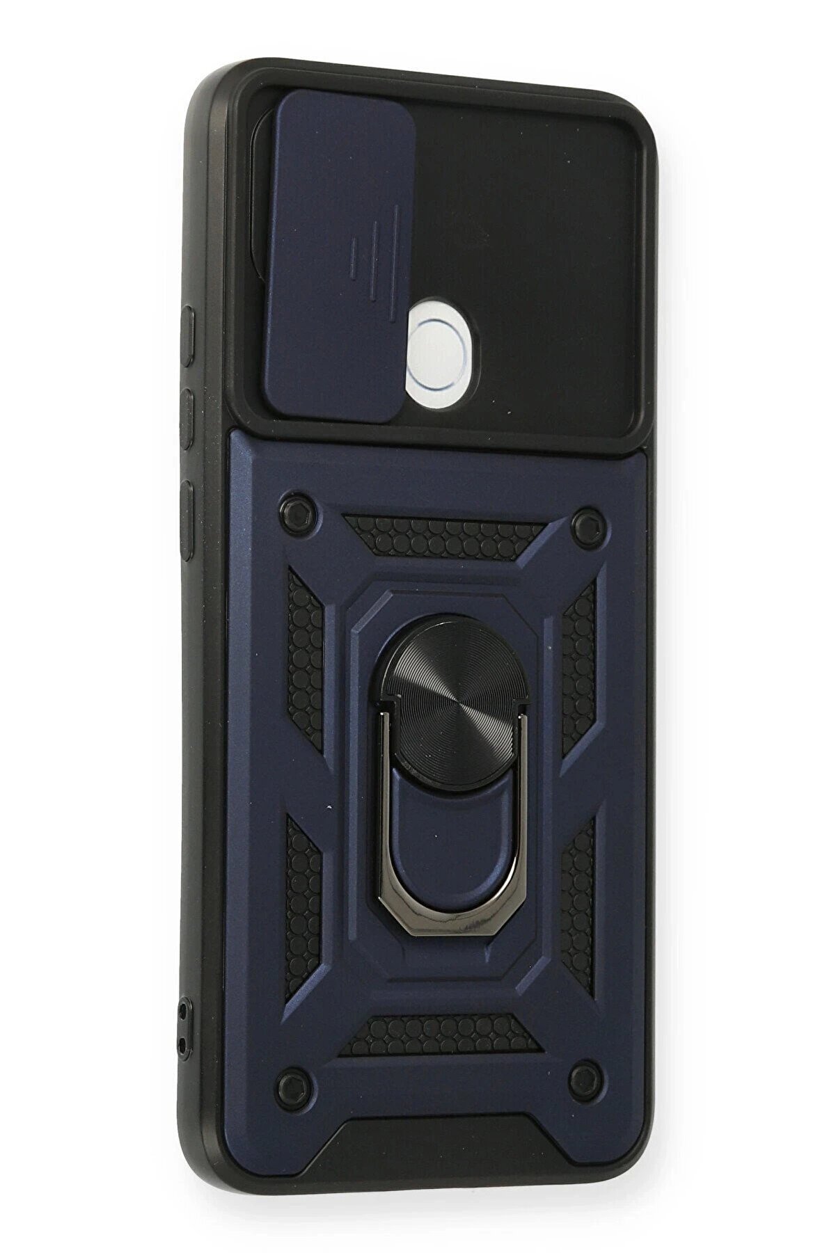 Oppo A15 Kılıf Pars Lens Y&uuml;z&uuml;kl&uuml; Si̇li̇kon - Laci̇vert - Dropx6160-9384