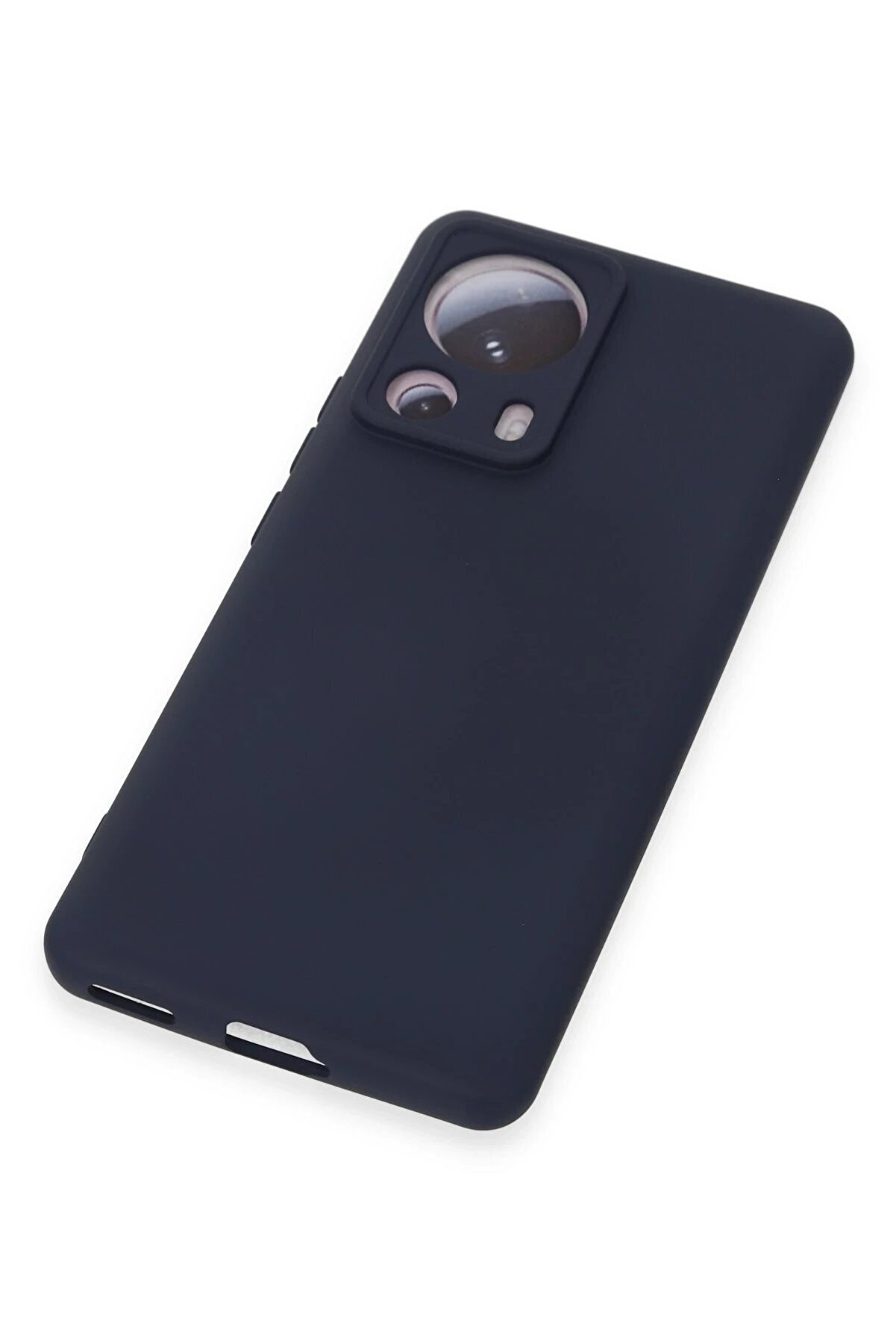 Xi̇aomi̇ Mi̇ 13 Li̇te Kılıf Nano İçi̇ Kadi̇fe Si̇li̇kon - Laci̇vert - Dropx3315-2976