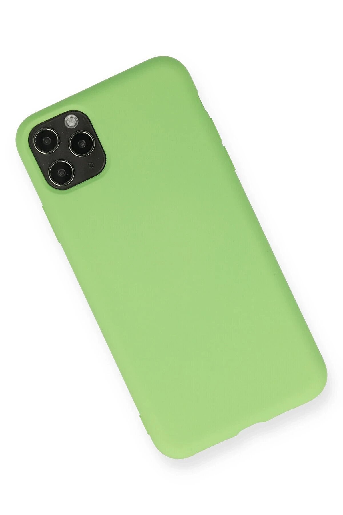 İphone 11 Pro Max Kılıf Nano İçi̇ Kadi̇fe Si̇li̇kon - Yeşi̇l - Dropx8183-9197
