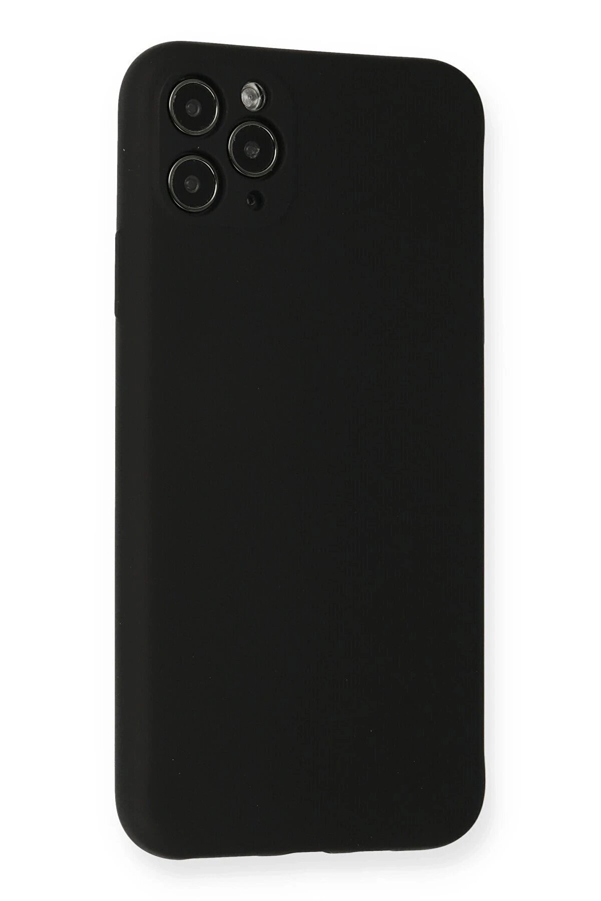İphone 11 Pro Max Kılıf Nano İçi̇ Kadi̇fe Si̇li̇kon - Si̇yah - Dropx4332-8420
