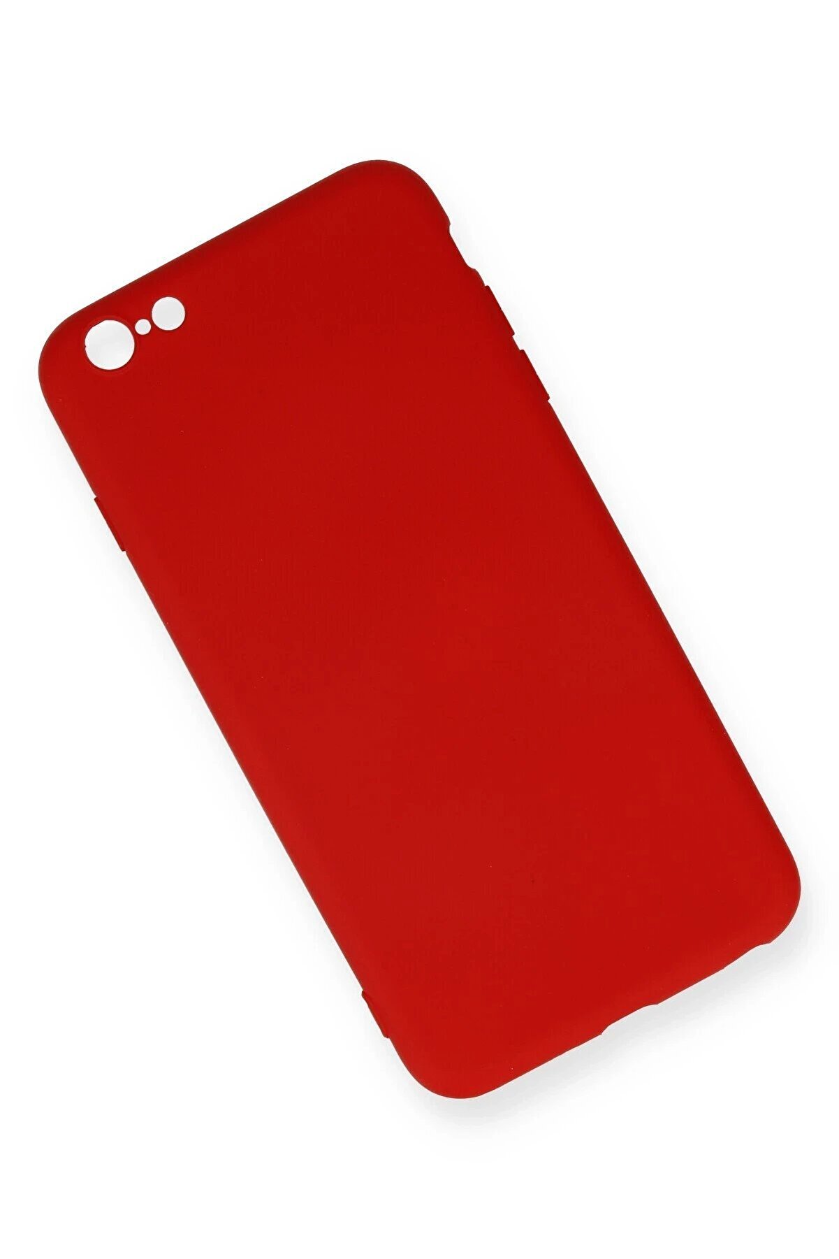 İphone 6 Plus Kılıf Nano İ&ccedil;i̇ Kadi̇fe Si̇li̇kon - Kırmızı - Dropx3258-1331