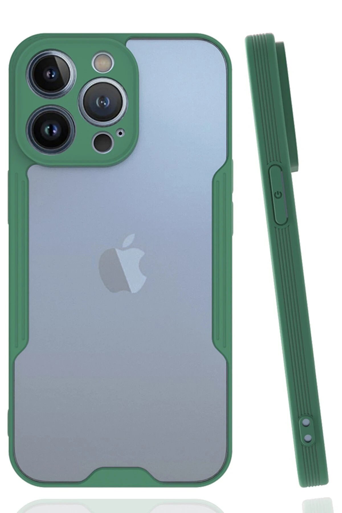 CepteToptan iPhone 14 Pro Max Kılıf Platin Silikon - Yeşil - DROPX8643-9896