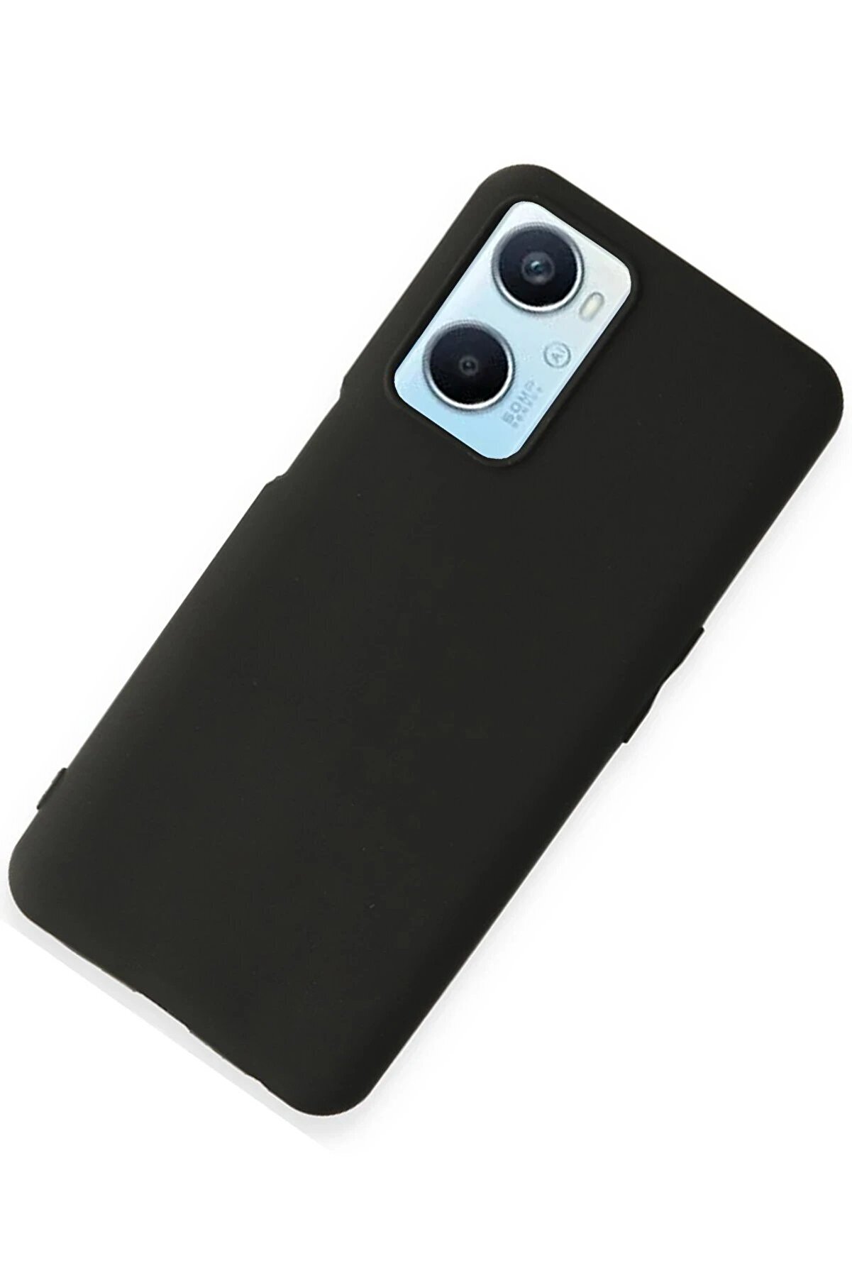 Oppo A96 Kılıf Fi̇rst Si̇li̇kon - Si̇yah - Dropx3122-5501