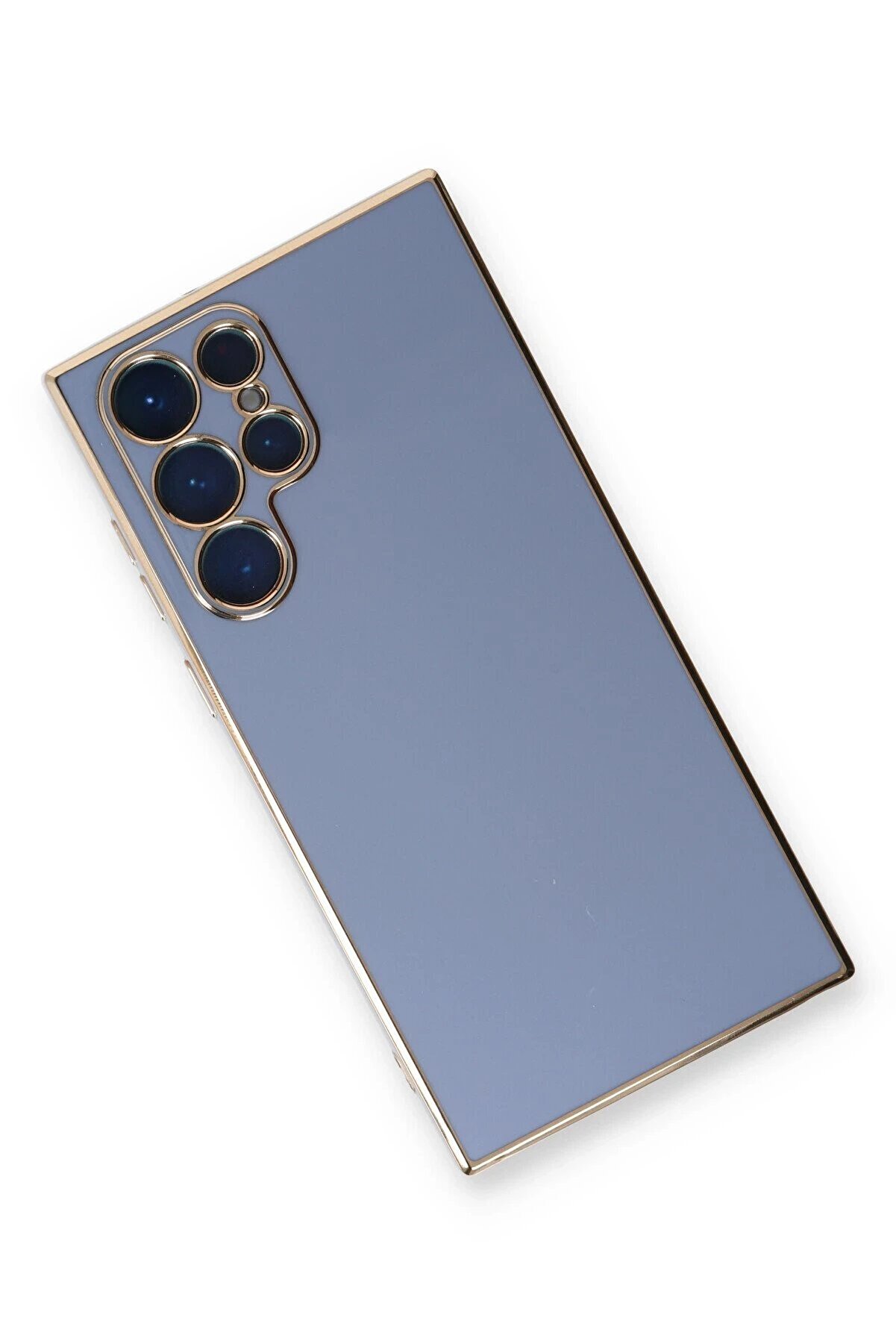 Samsung Galaxy S22 Ultra Kılıf Volet Si̇li̇kon - Mavi̇ - Dropx3914-4666