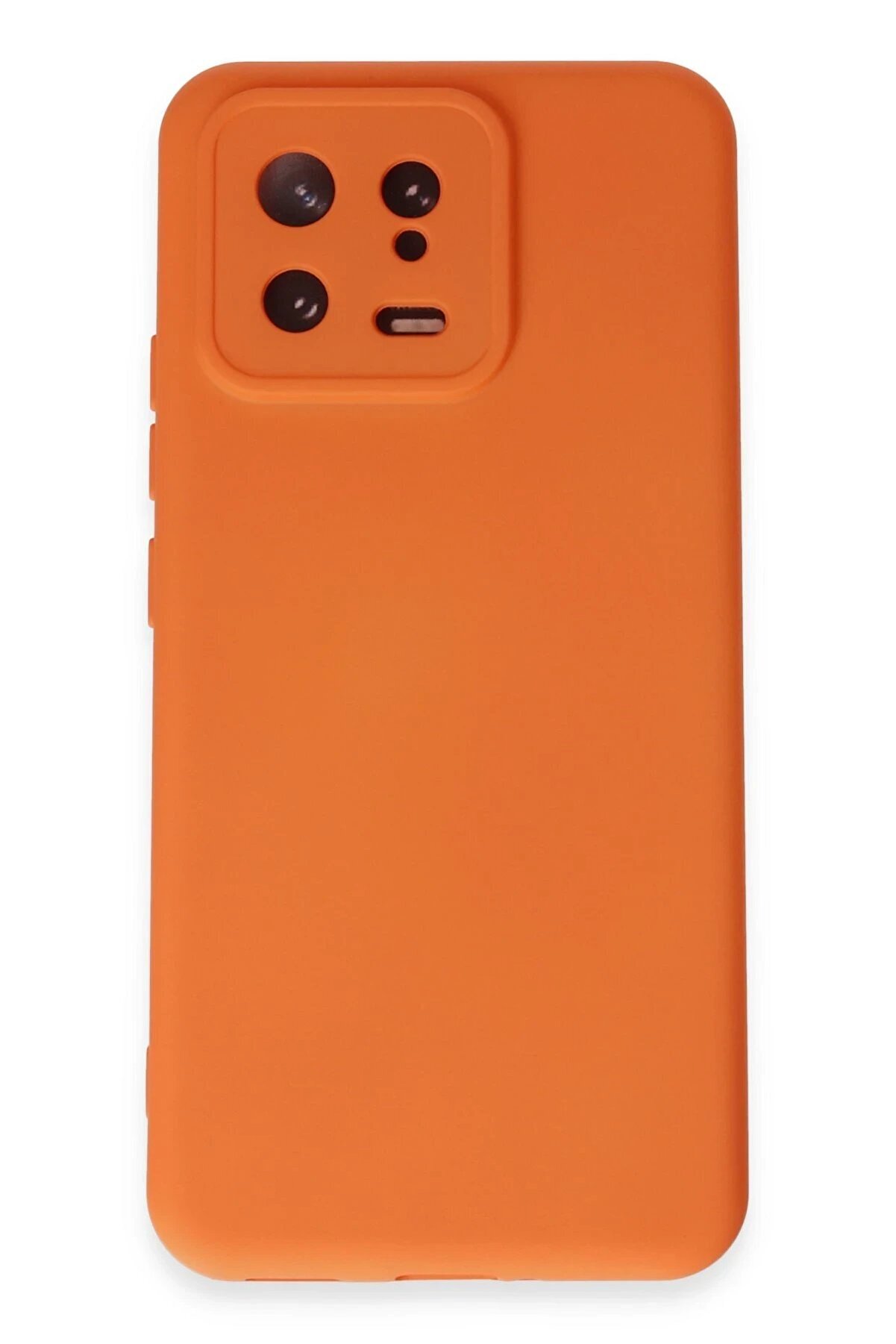 CepteToptan Xiaomi Mi 13 Kılıf Nano içi Kadife Silikon - Turuncu - DROPX2117-4446
