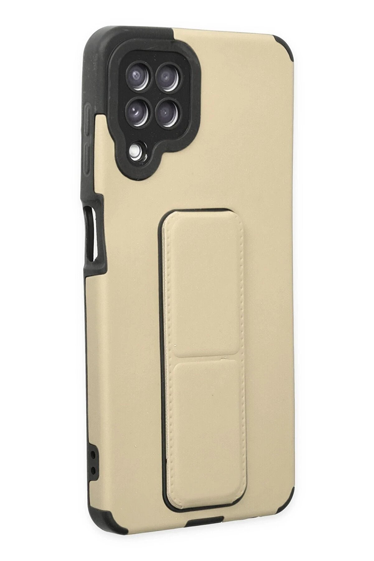 Samsung Galaxy A22 Kılıf Mega Standlı Si̇li̇kon - Gold - Dropx1983-7337