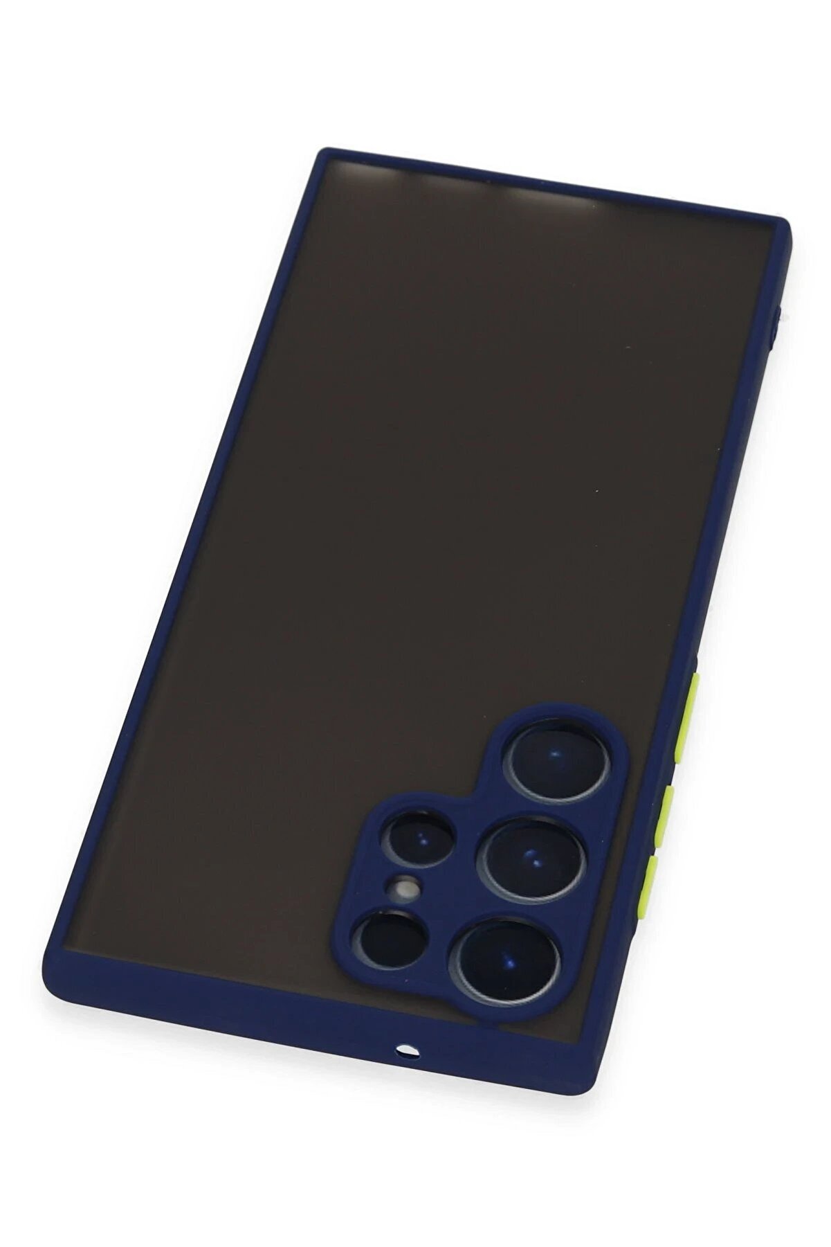 Samsung Galaxy S22 Ultra Kılıf Montreal Si̇li̇kon Kapak - Laci̇vert - Dropx5452-9797