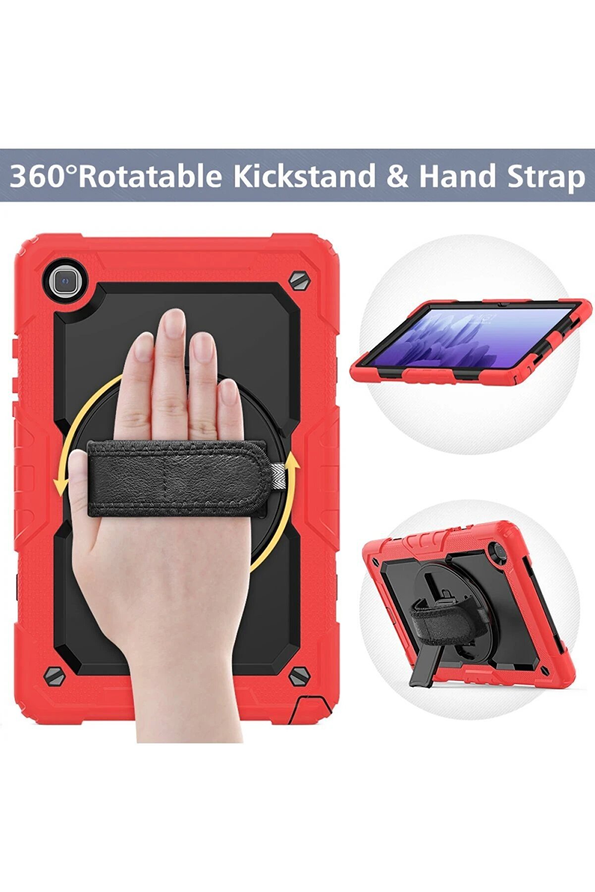 Samsung Galaxy Tab A7 10.4 Kılıf Pars Tablet Kapak - Kırmızı - Dropx9578-3955