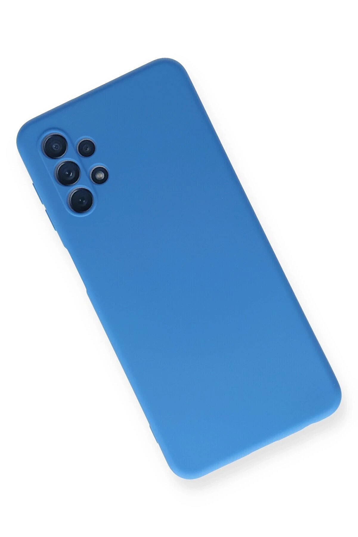 Samsung Galaxy A52 Kılıf Nano İçi̇ Kadi̇fe Si̇li̇kon - Mavi̇ - Dropx5793-4312