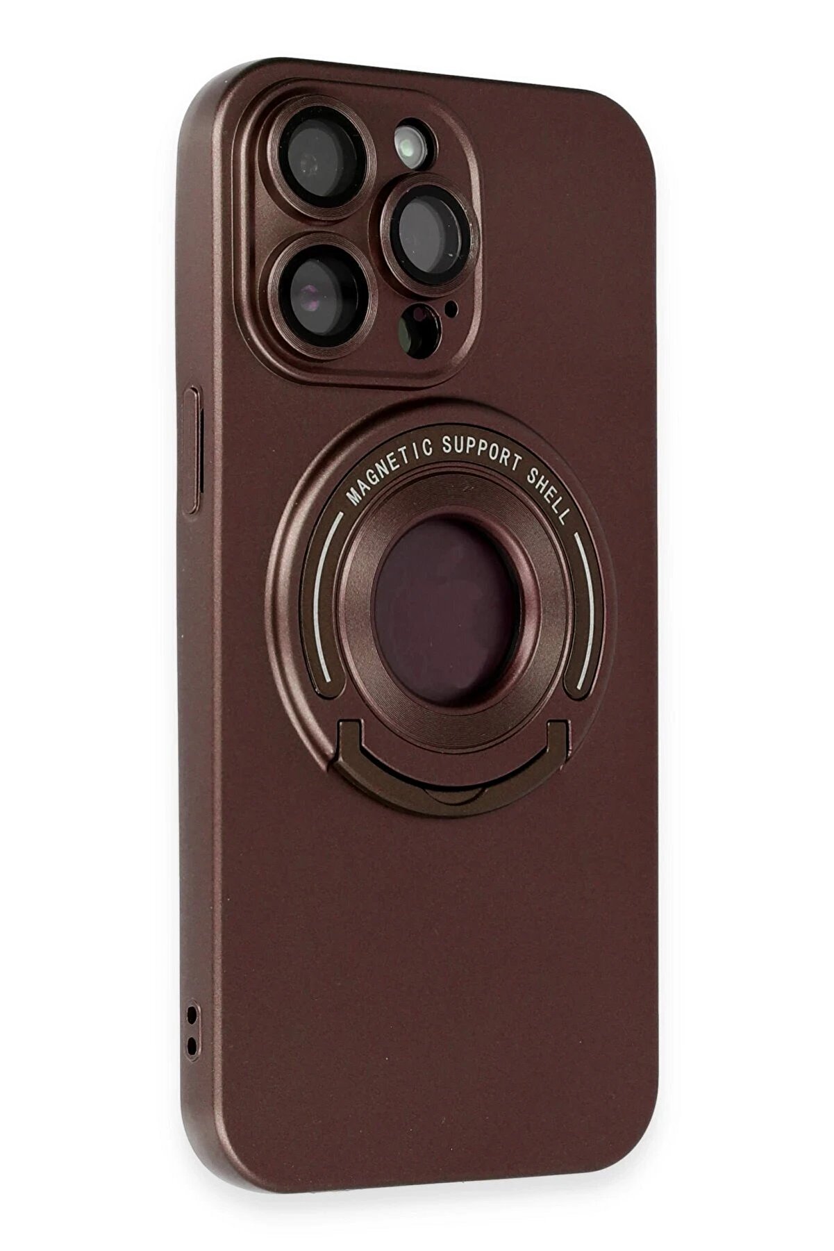 İphone 13 Pro Max Kılıf Lukka Magneti̇csafe Kapak - Kahverengi̇ - Dropx5590-9441