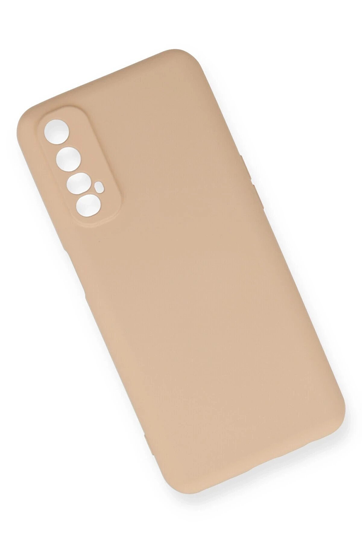 Realme 7 Kılıf Nano İçi̇ Kadi̇fe Si̇li̇kon - Pudra - Dropx3903-3362