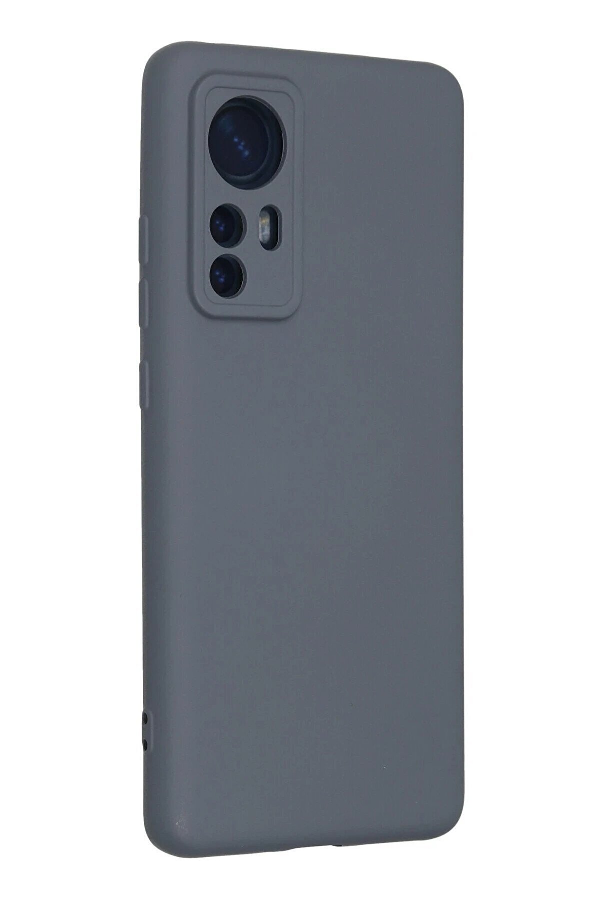 Xi̇aomi̇ Mi̇ 12 Kılıf Nano İçi̇ Kadi̇fe Si̇li̇kon - Gri̇ - Dropx1104-9521