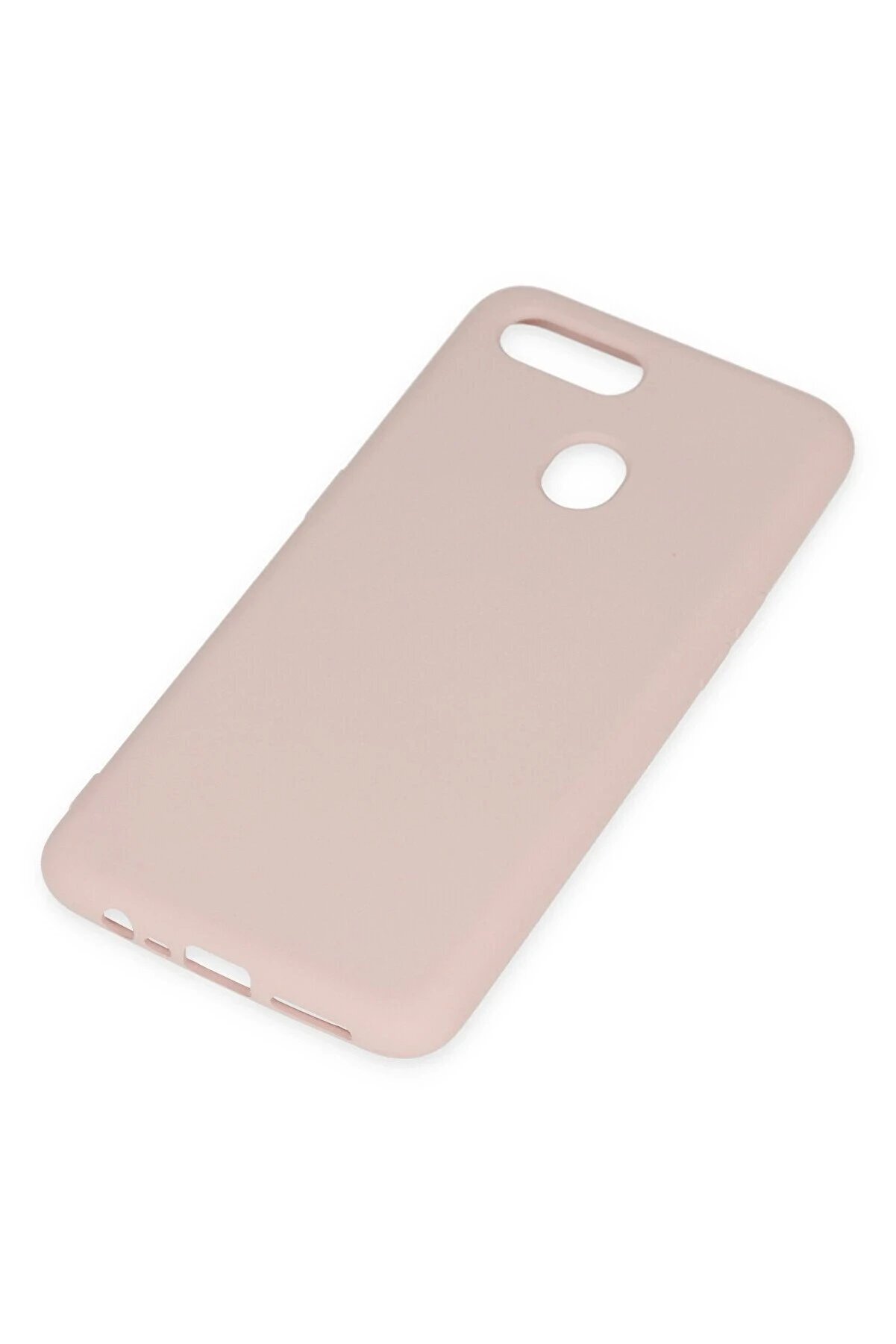 Oppo A12 Kılıf Nano İ&ccedil;i̇ Kadi̇fe Si̇li̇kon - Pudra - Dropx5608-3940