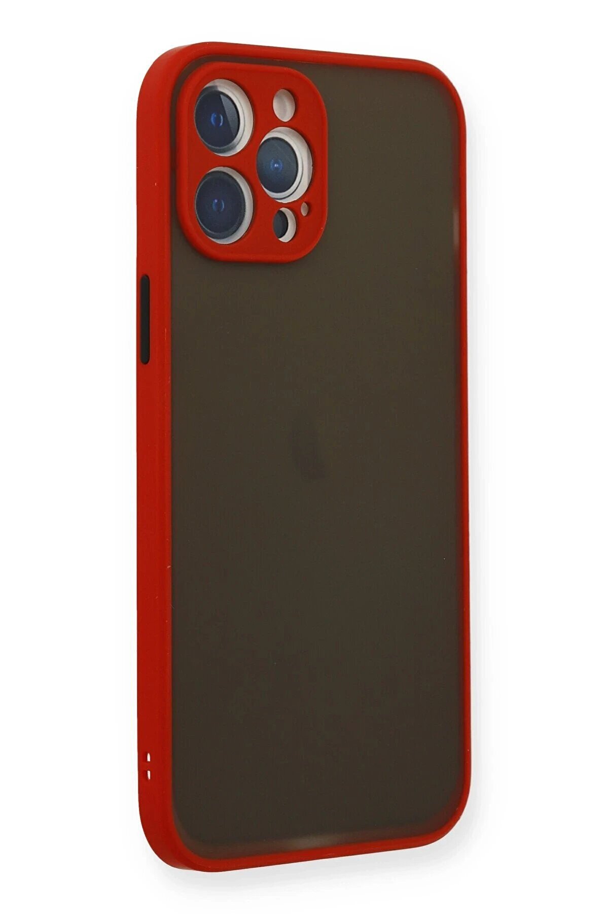 İphone 12 Pro Max Kılıf Montreal Si̇li̇kon Kapak - Kırmızı - Dropx5735-8035
