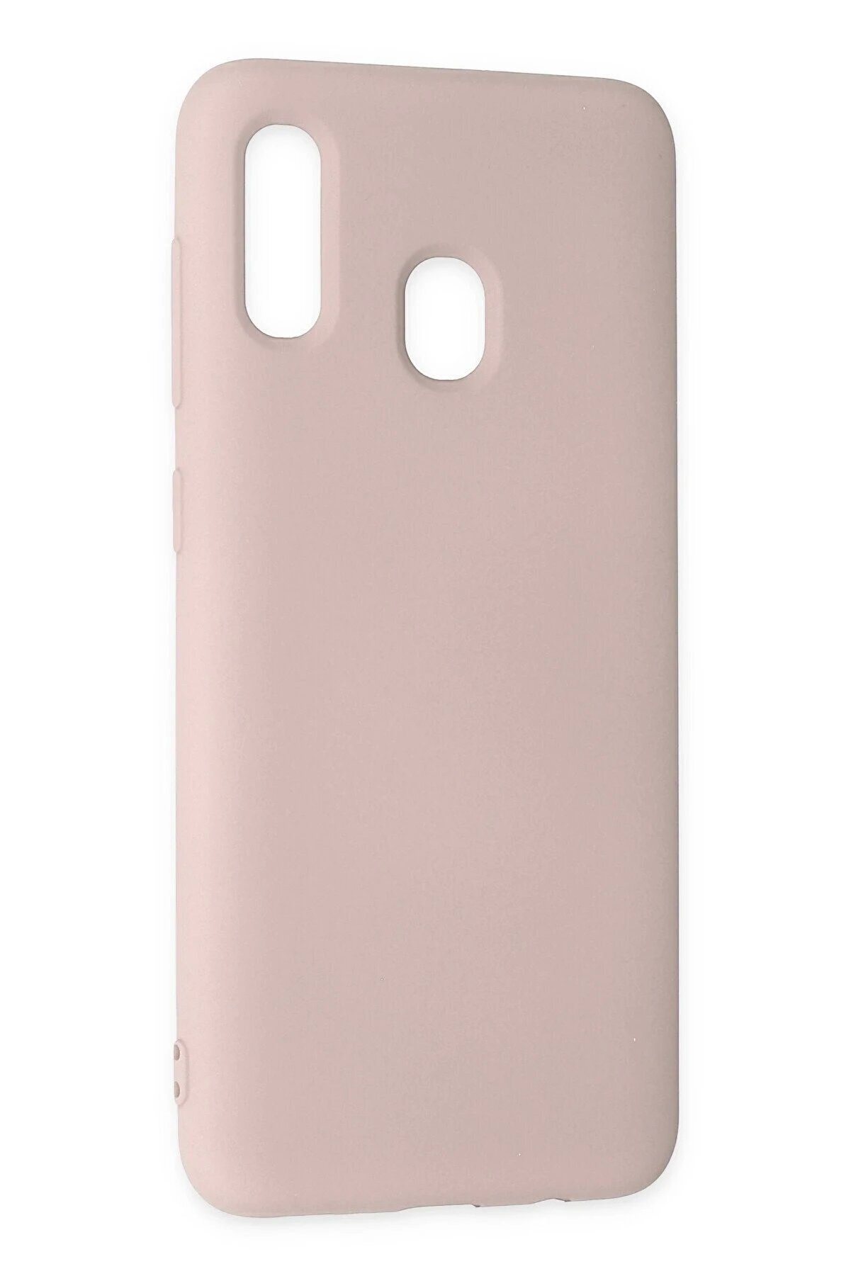 Samsung Galaxy A20 Kılıf Nano İçi̇ Kadi̇fe Si̇li̇kon - Pudra - Dropx6958-9051