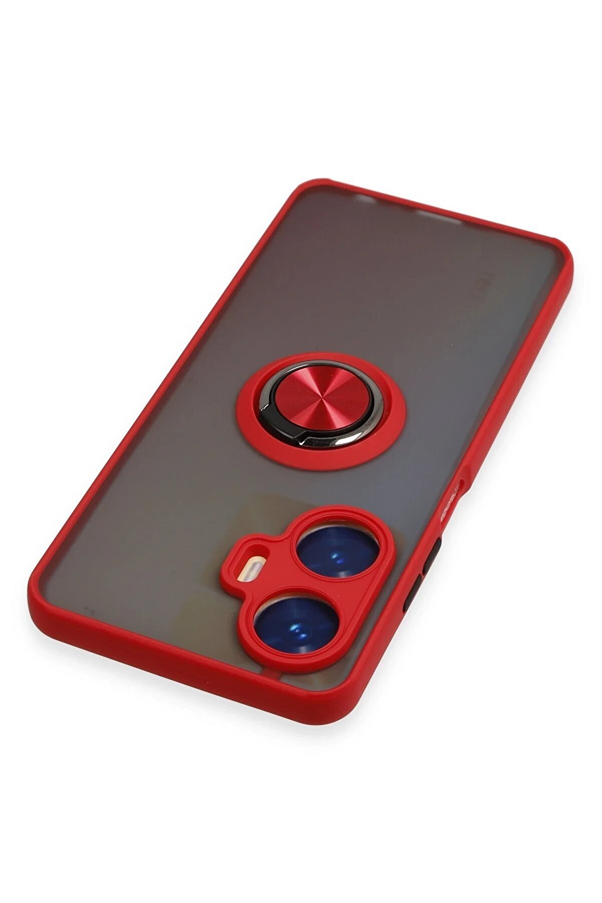 Realme C55 Kılıf Montreal Y&uuml;z&uuml;kl&uuml; Si̇li̇kon Kapak - Kırmızı - Dropx1269-4668