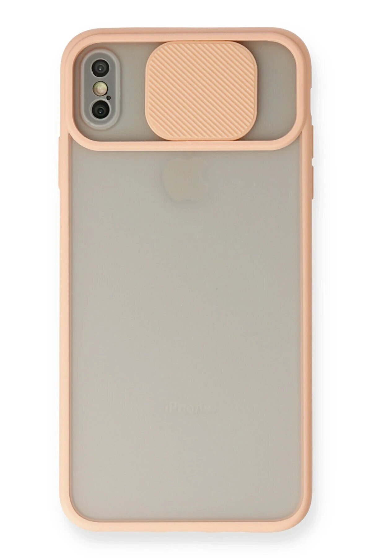 CepteToptan iPhone X Kılıf Palm Buzlu Kamera Sürgülü Silikon - Pembe - DROPX1806-7090