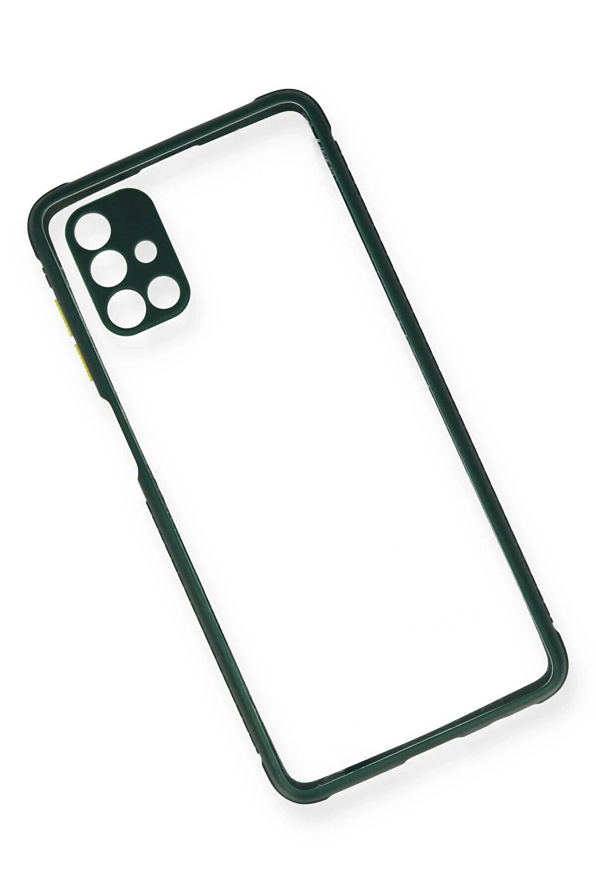 Samsung Galaxy M51 Kılıf Mi̇ami̇ Şeffaf Si̇li̇kon - Koyu Yeşi̇l - Dropx8120-9813