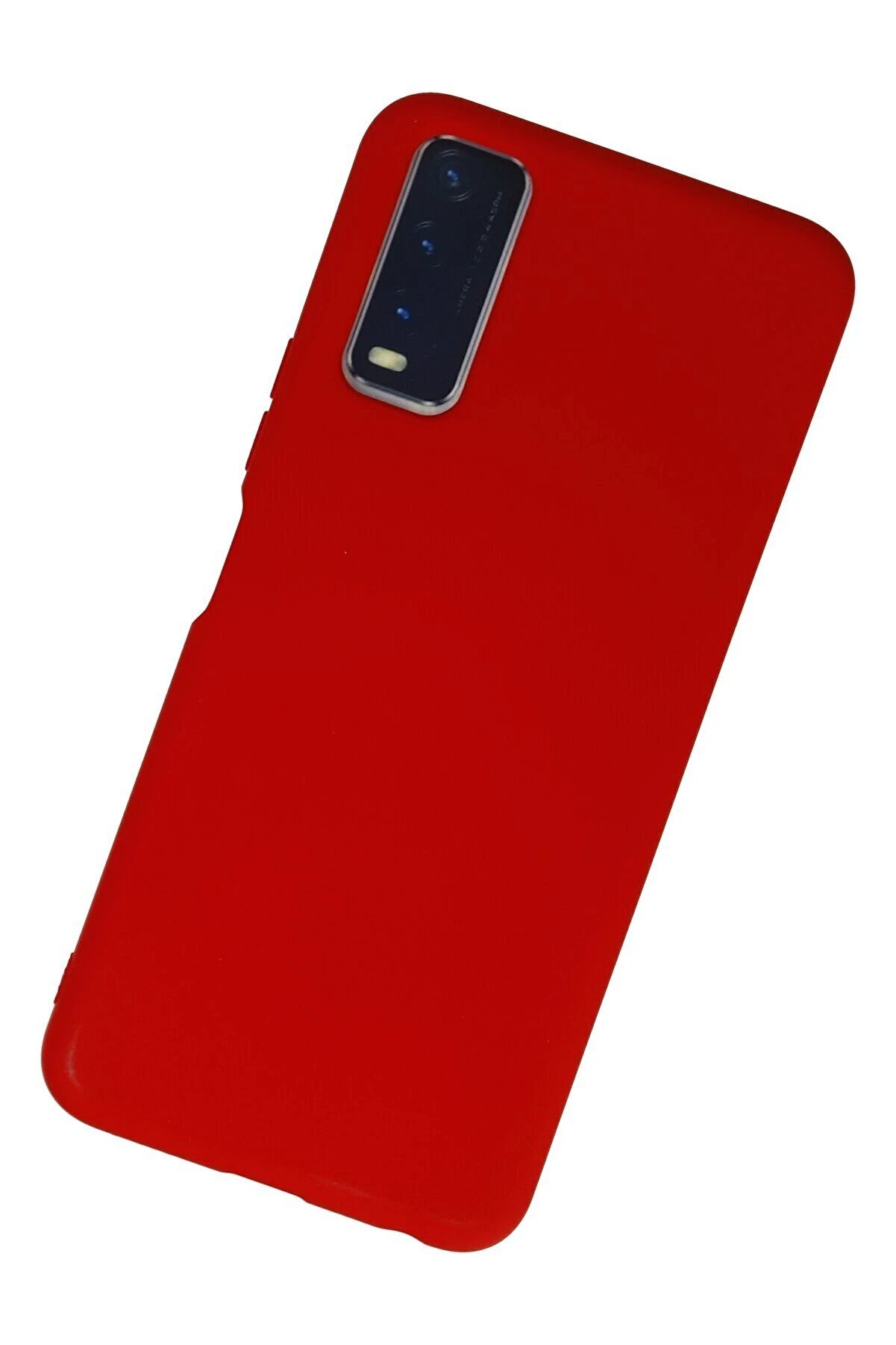 Vi̇vo Y11S Kılıf Nano İçi̇ Kadi̇fe Si̇li̇kon - Kırmızı - Dropx5985-5462