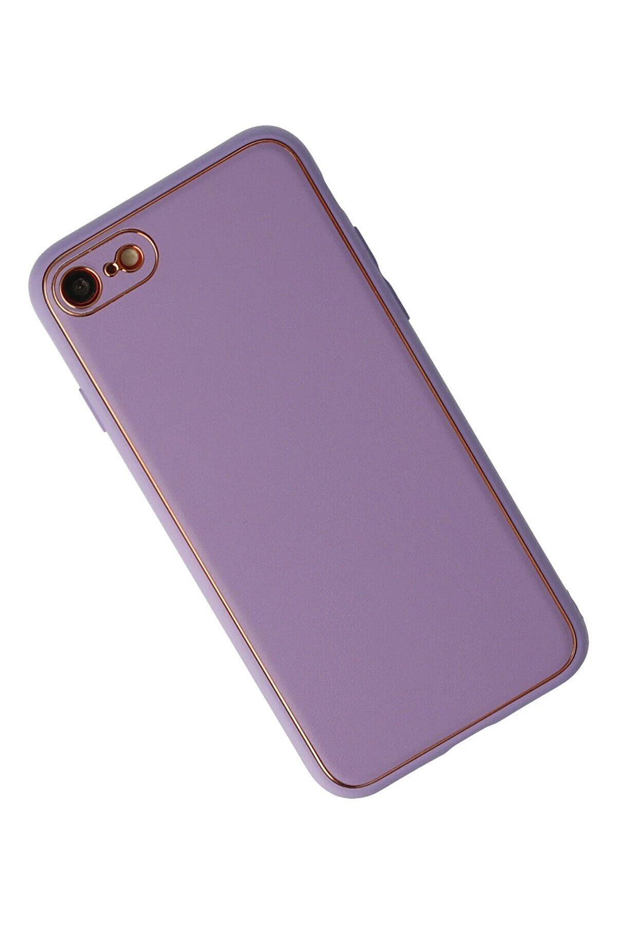 İphone 7 Kılıf Coco Deri̇ Si̇li̇kon Kapak - Li̇la - Dropx6819-7417