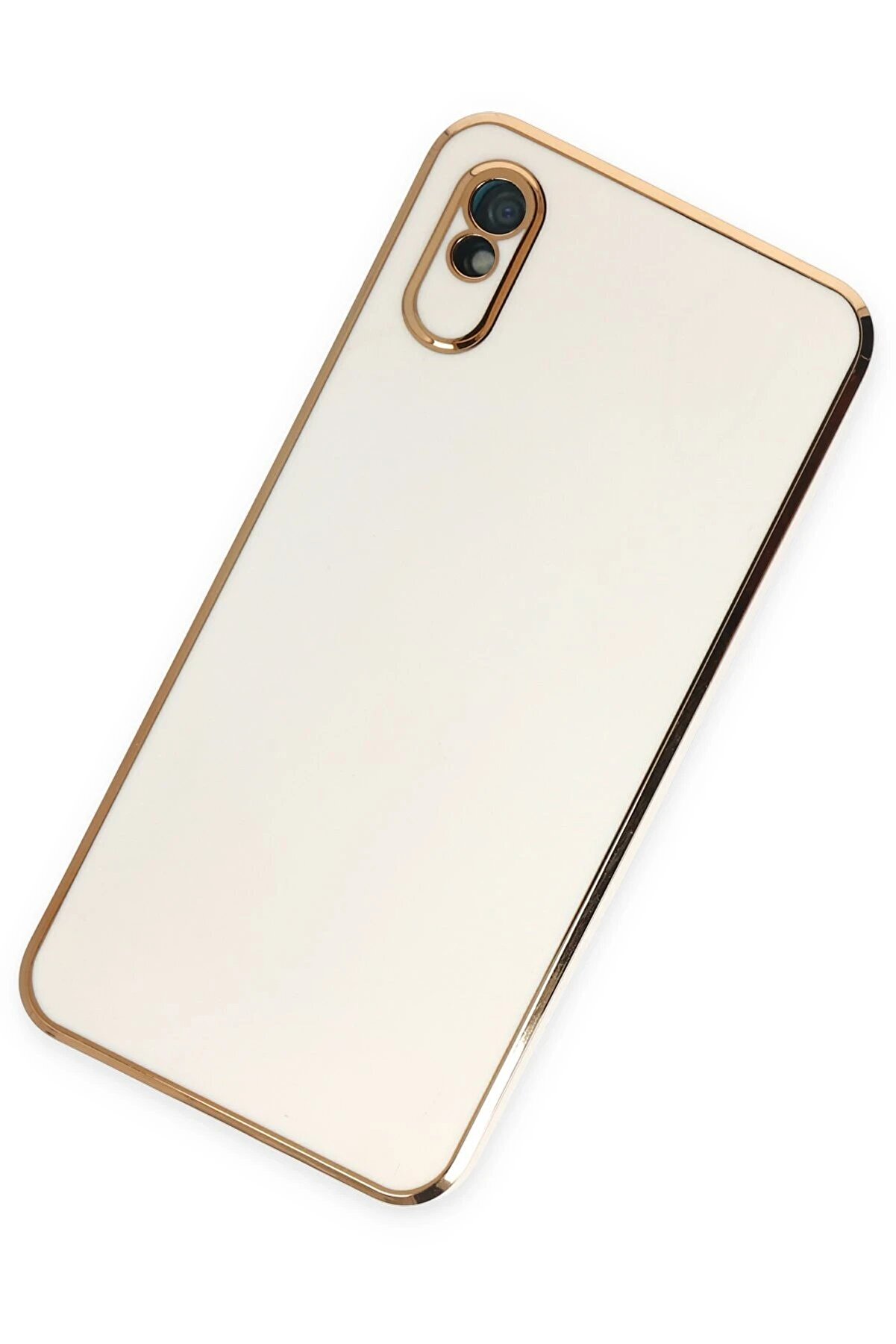 Xi̇aomi̇ Redmi̇ 9A Kılıf Volet Si̇li̇kon - Beyaz - Dropx1428-9843