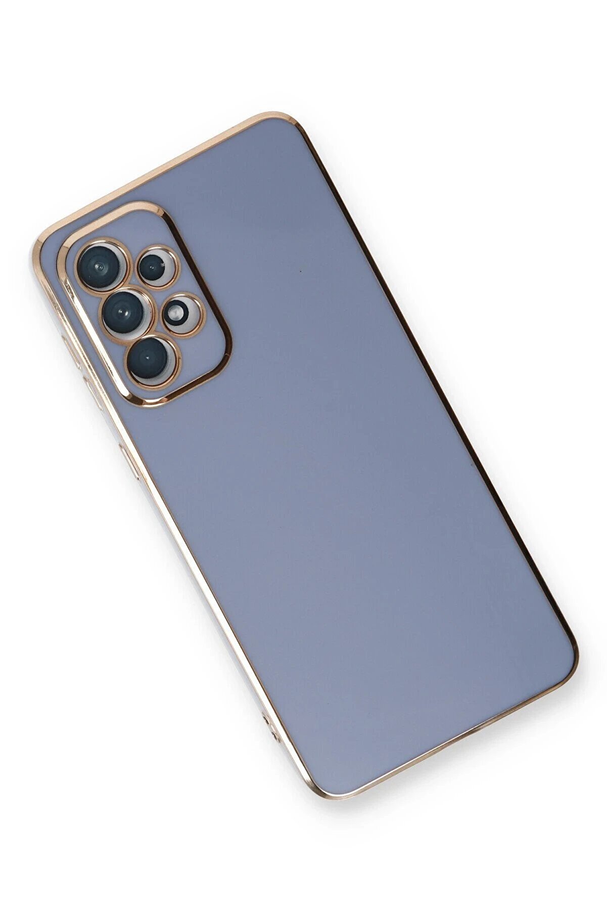 Samsung Galaxy A53 5G Kılıf Volet Si̇li̇kon - Mavi̇ - Dropx3254-8404