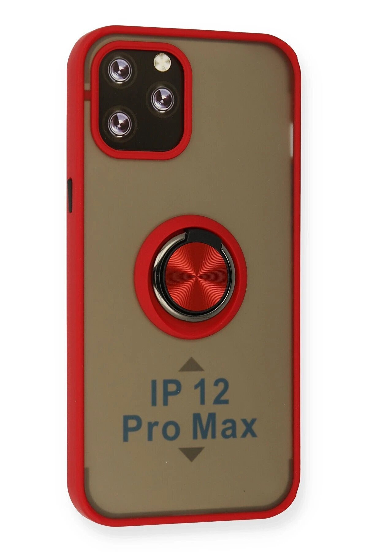 İphone 12 Pro Max Kılıf Montreal Y&uuml;z&uuml;kl&uuml; Si̇li̇kon Kapak - Kırmızı - Dropx2156-4400