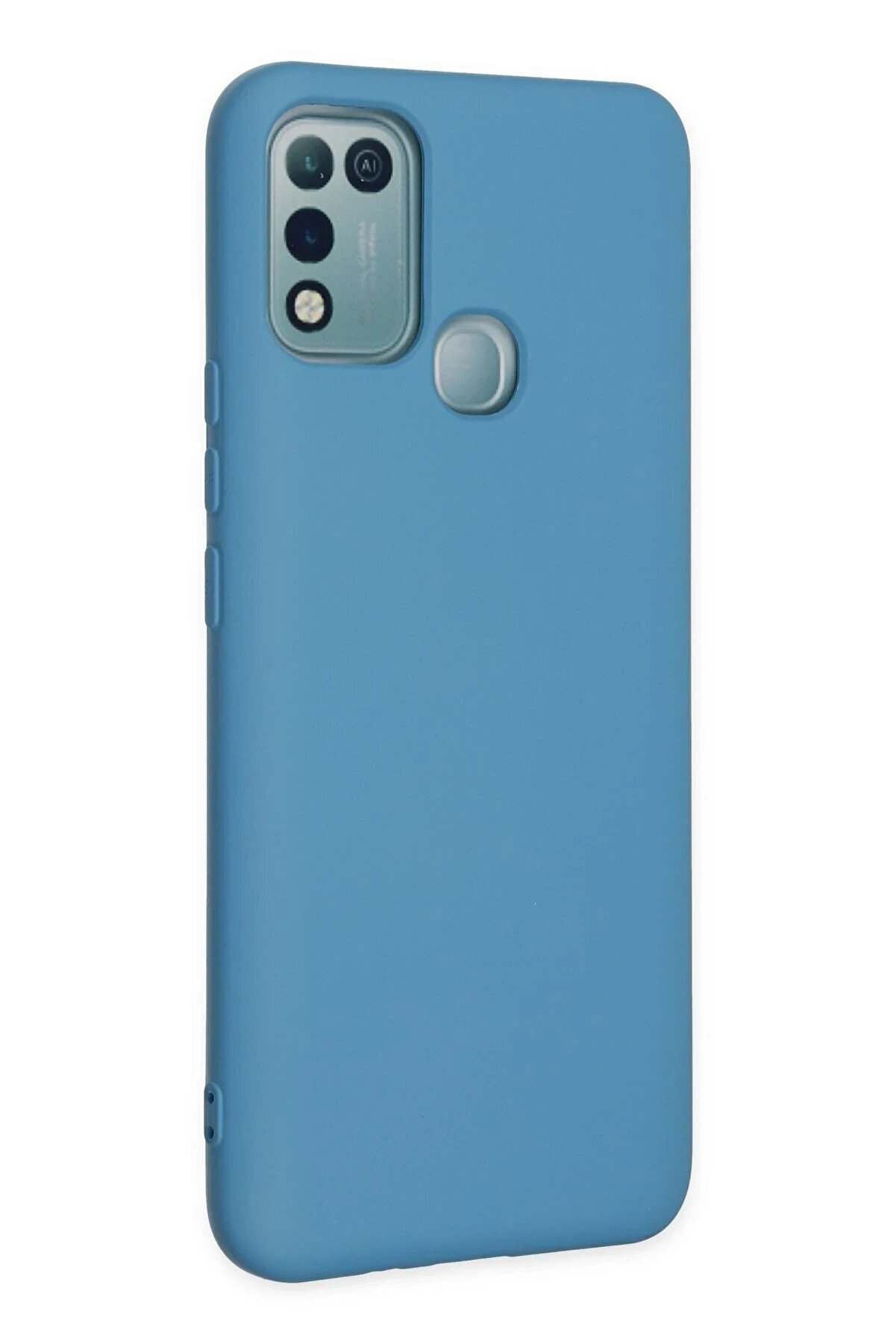 İnfi̇ni̇x Hot 10 Play Kılıf Nano İ&ccedil;i̇ Kadi̇fe Si̇li̇kon - Mavi̇ - Dropx8571-2770