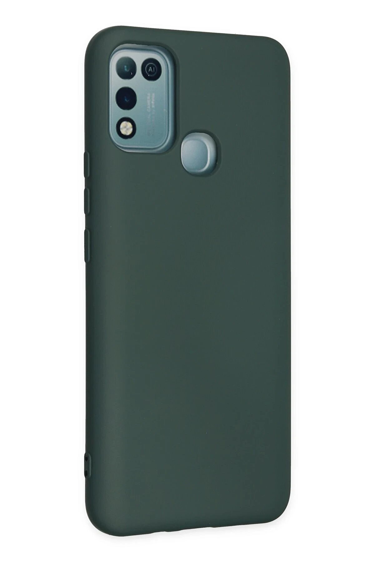 İnfi̇ni̇x Hot 10 Play Kılıf Nano İ&ccedil;i̇ Kadi̇fe Si̇li̇kon - Koyu Yeşi̇l - Dropx2392-4358