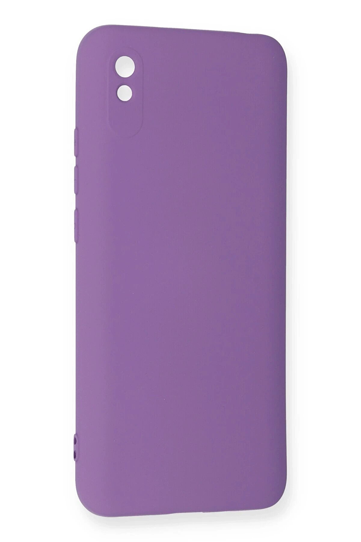 Xi̇aomi̇ Redmi̇ 9A Kılıf Nano İ&ccedil;i̇ Kadi̇fe Si̇li̇kon - Mor - Dropx1912-4517