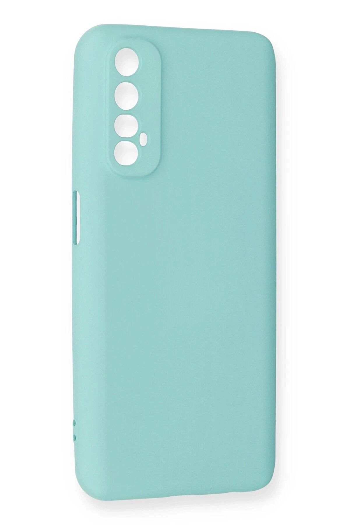 Realme 7 Kılıf Nano İçi̇ Kadi̇fe Si̇li̇kon - Turkuaz - Dropx8166-3360
