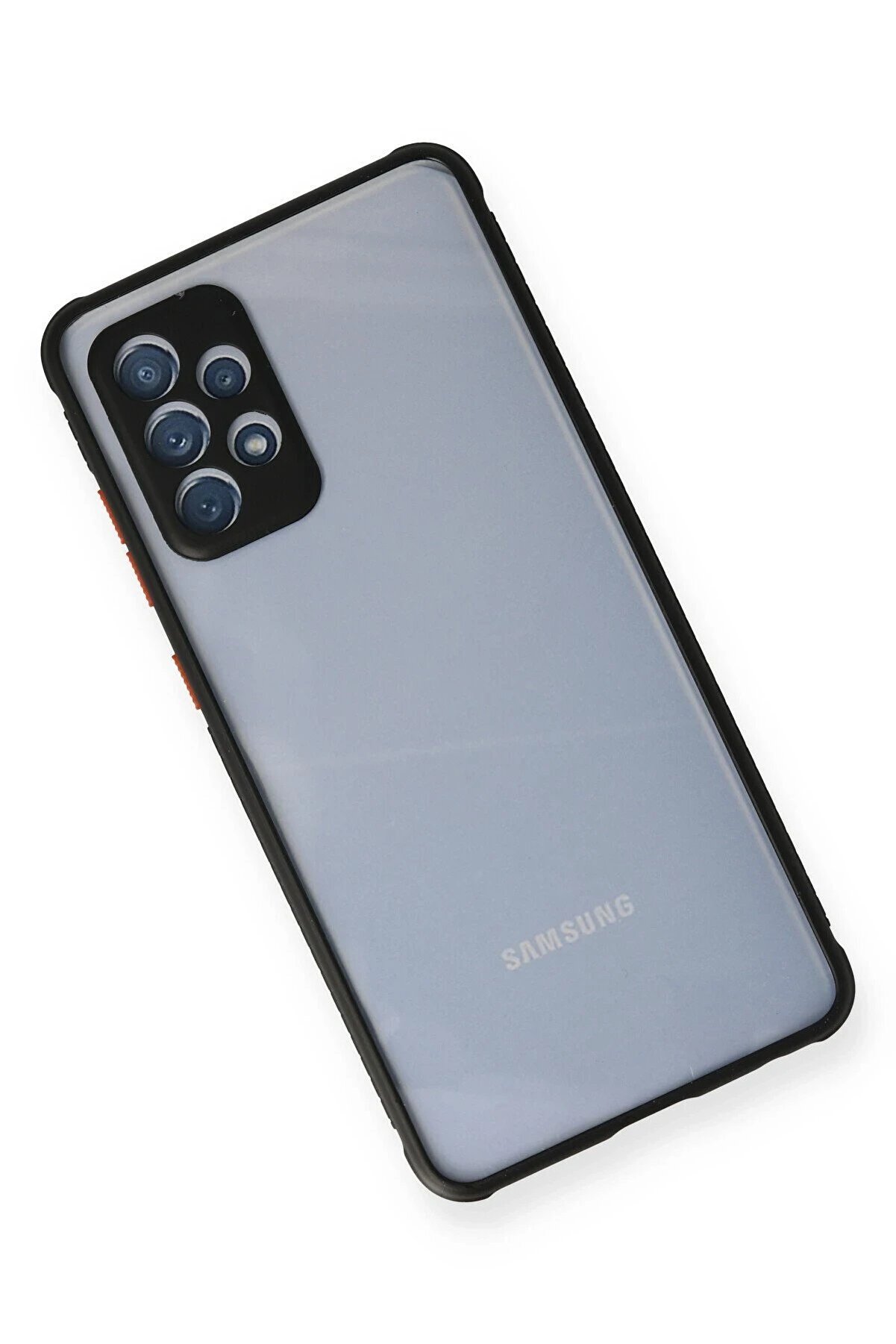 Samsung Galaxy A72 Kılıf Mi̇ami̇ Şeffaf Si̇li̇kon - Si̇yah - Dropx4120-1148