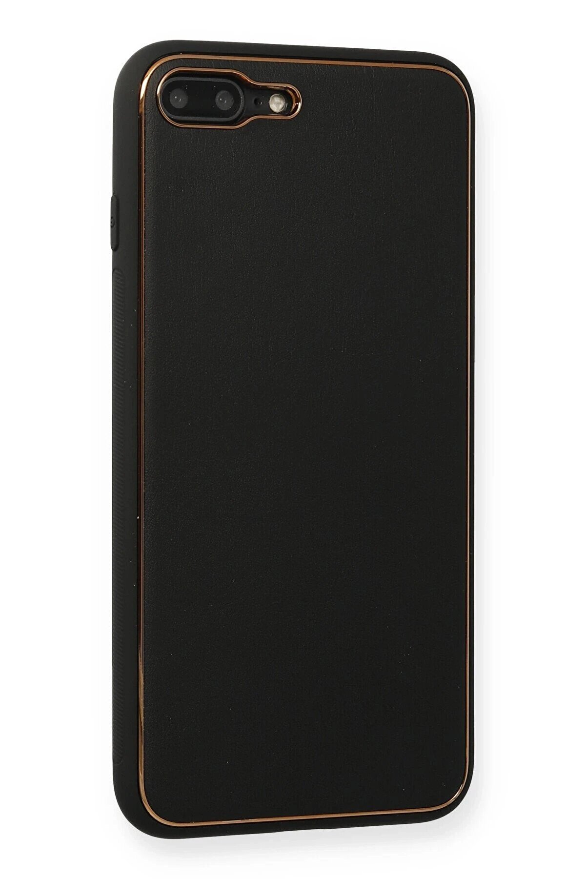 İphone 7 Plus Kılıf Coco Deri̇ Si̇li̇kon Kapak - Si̇yah - Dropx1567-4078