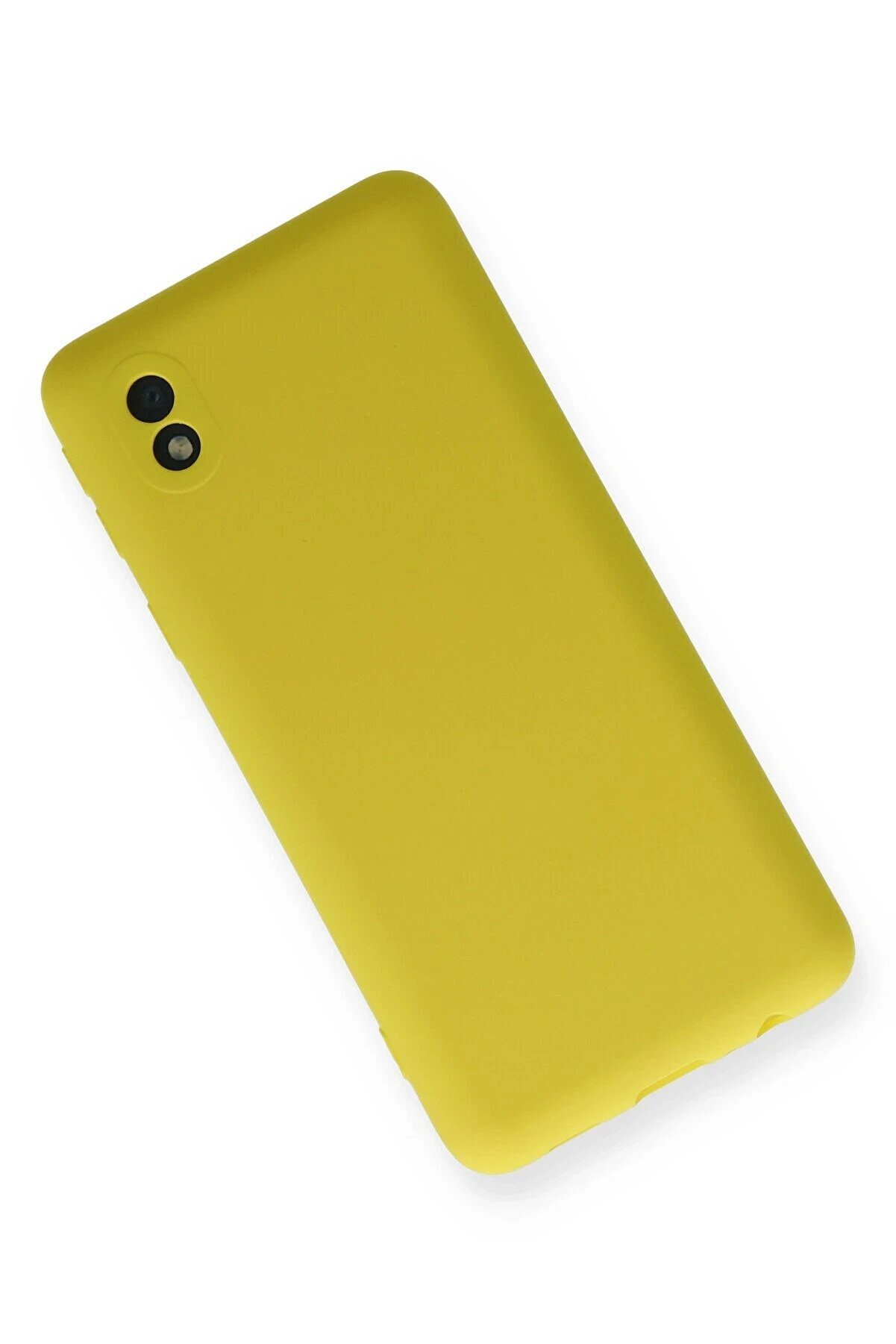 Samsung Galaxy A01 Core Kılıf Nano İçi̇ Kadi̇fe Si̇li̇kon - Sarı - Dropx6303-4120