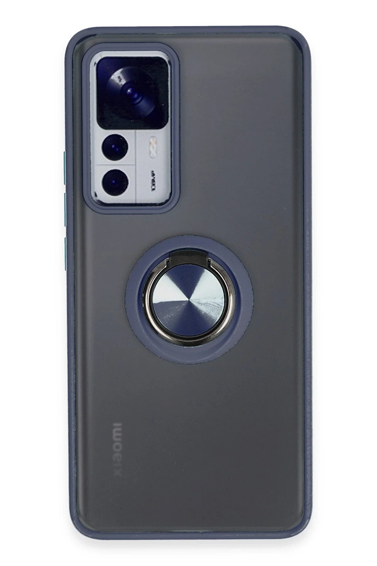 CepteToptan Xiaomi Mi 12T Pro Kılıf Montreal Yüzüklü Silikon Kapak - Lacivert - DROPX5282-7673