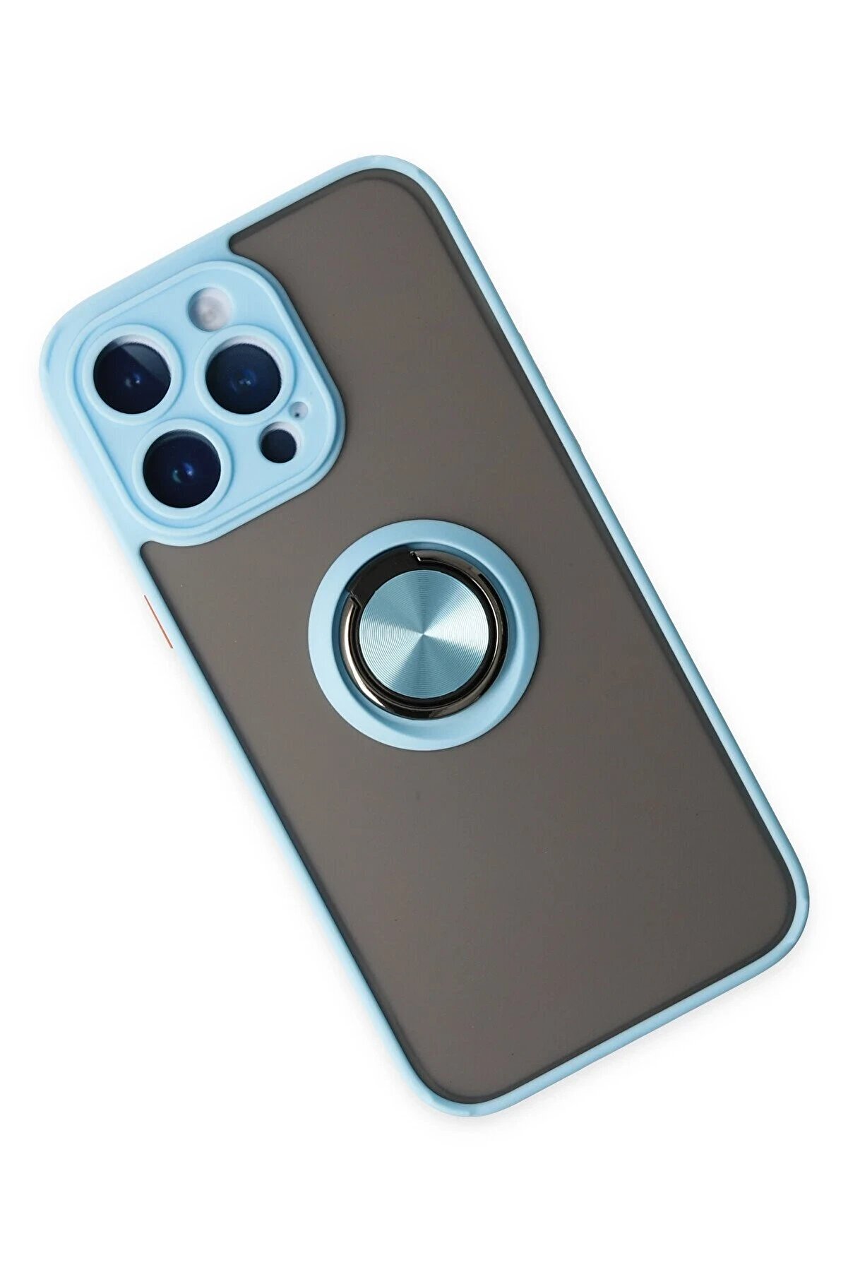 İphone 14 Pro Kılıf Montreal Yüzüklü Si̇li̇kon Kapak - Buz Mavi̇ - Dropx2772-1804